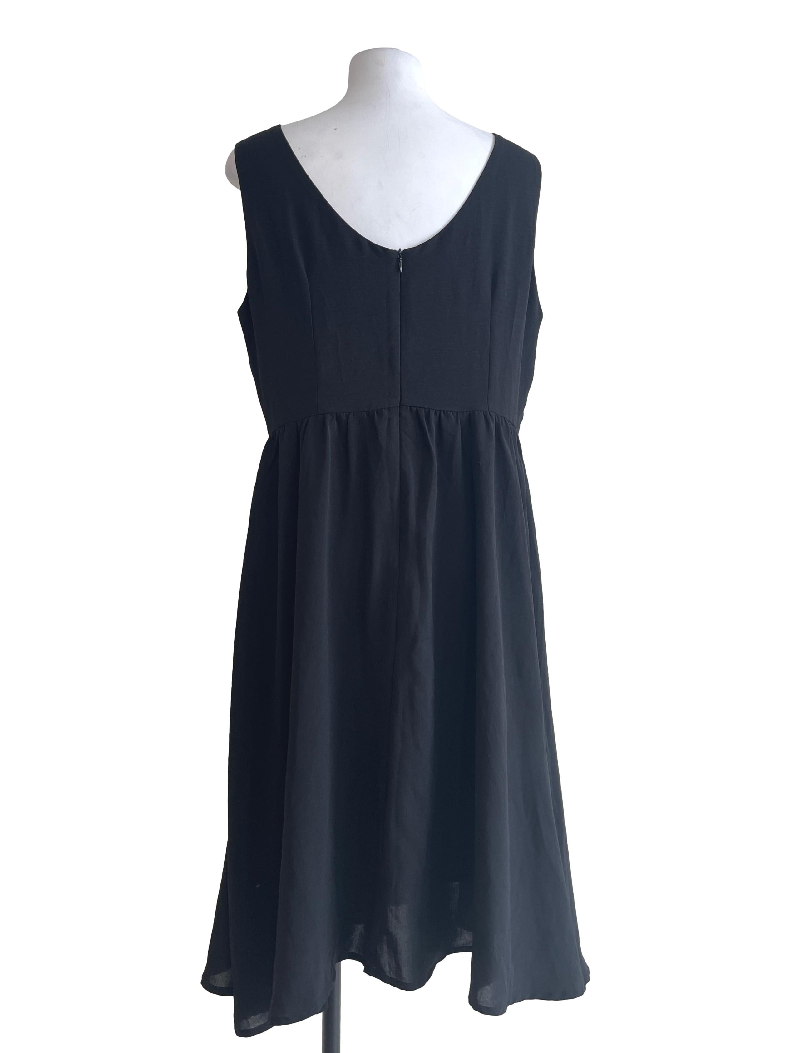 Ink Black A-Line Dress