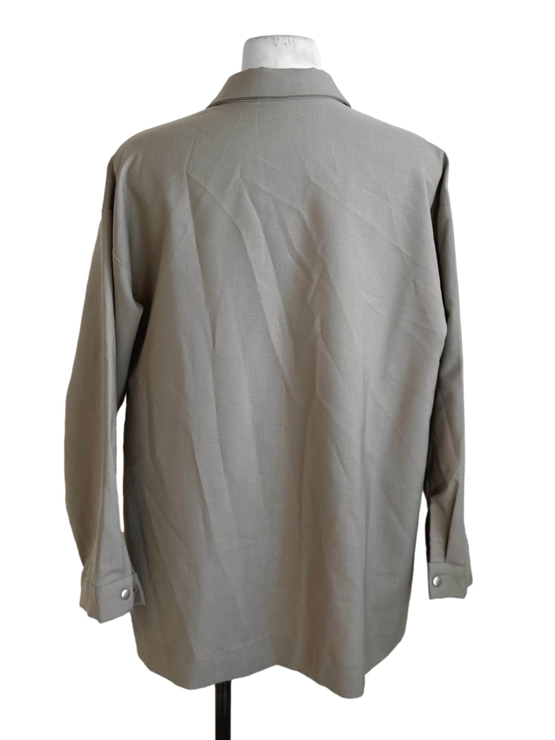 Hazel Brown Collar Button Top