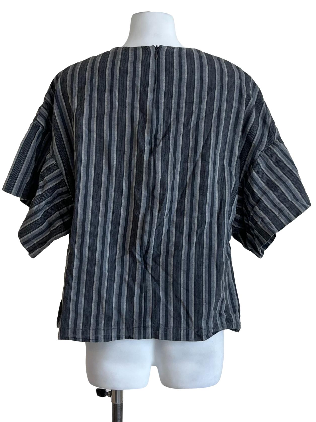 Coin Grey Stripes Blouse