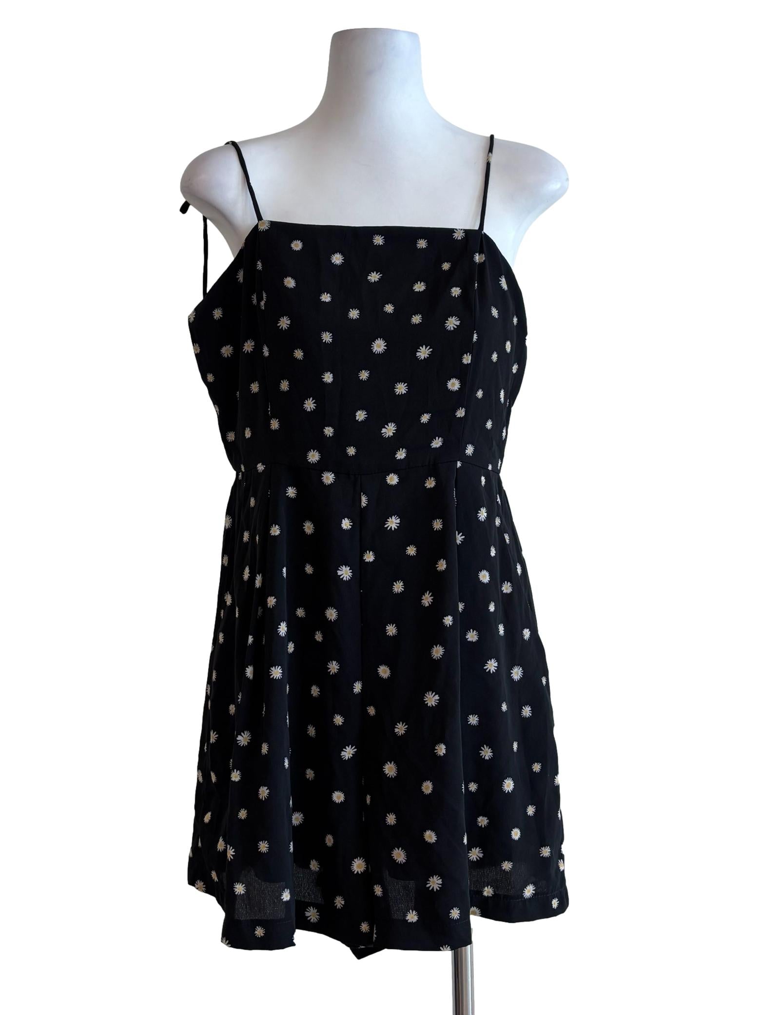 Jet Black Floral Rompers