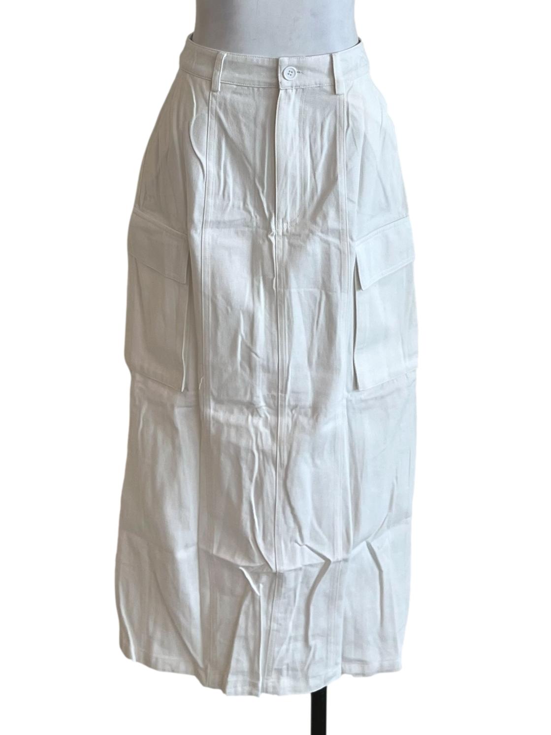 White Callas Cargo Skirt