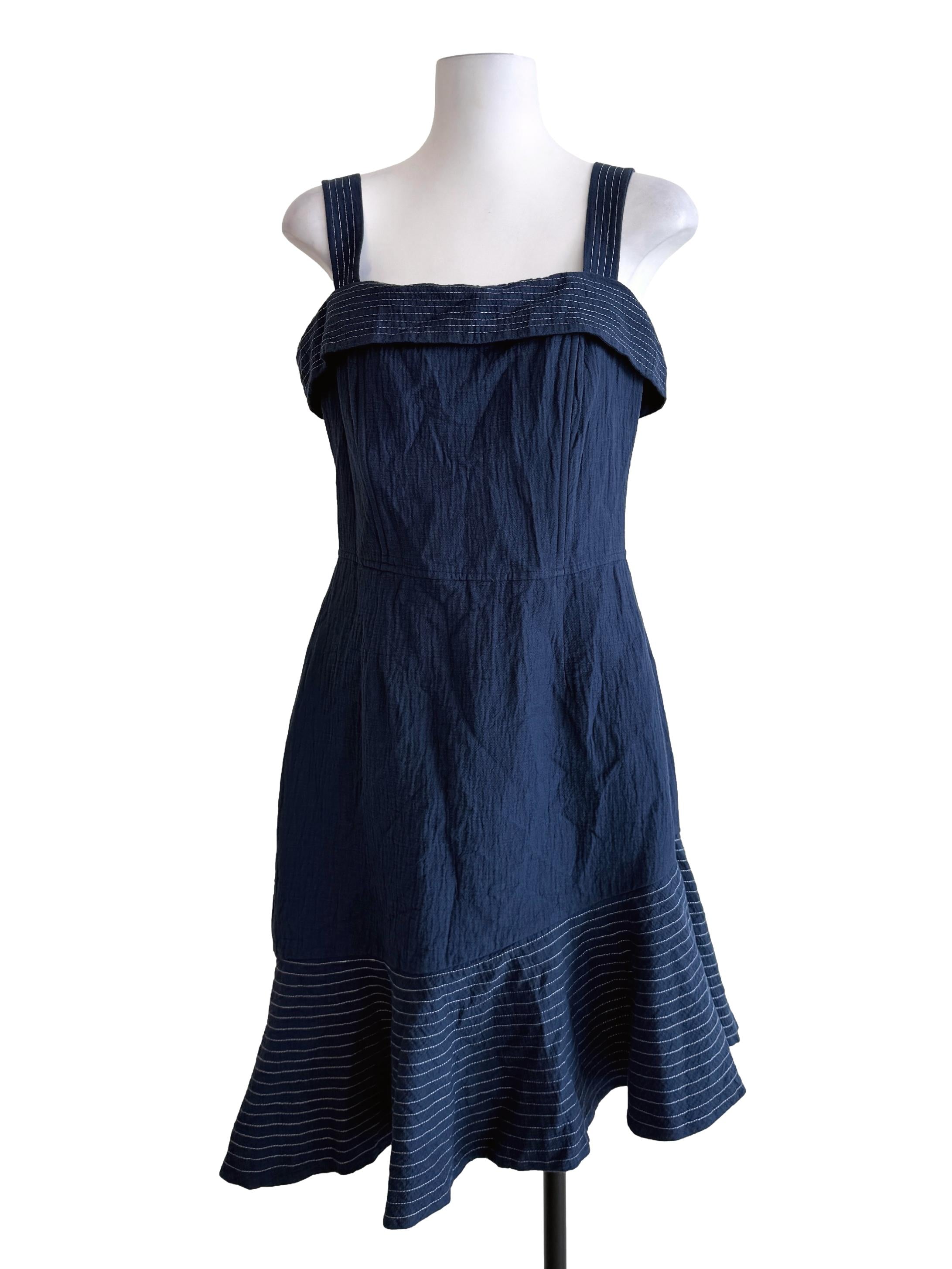 Denim Blue Drop Waist Dress