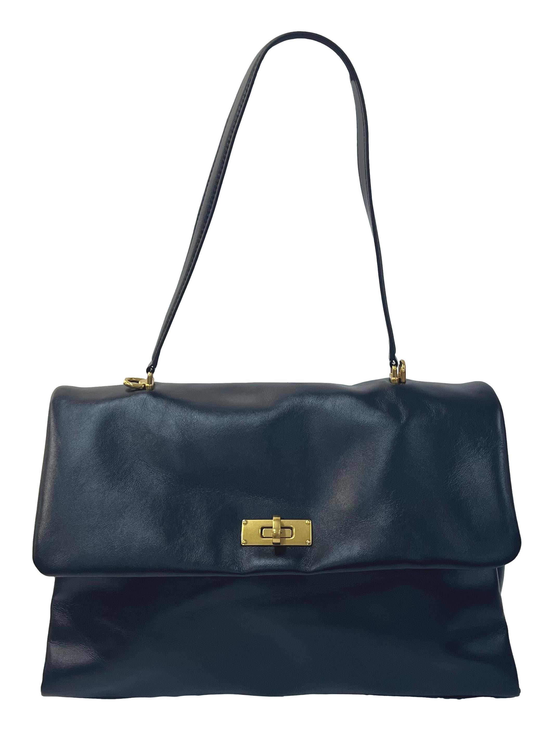Black Slouchy Shoulder Bag