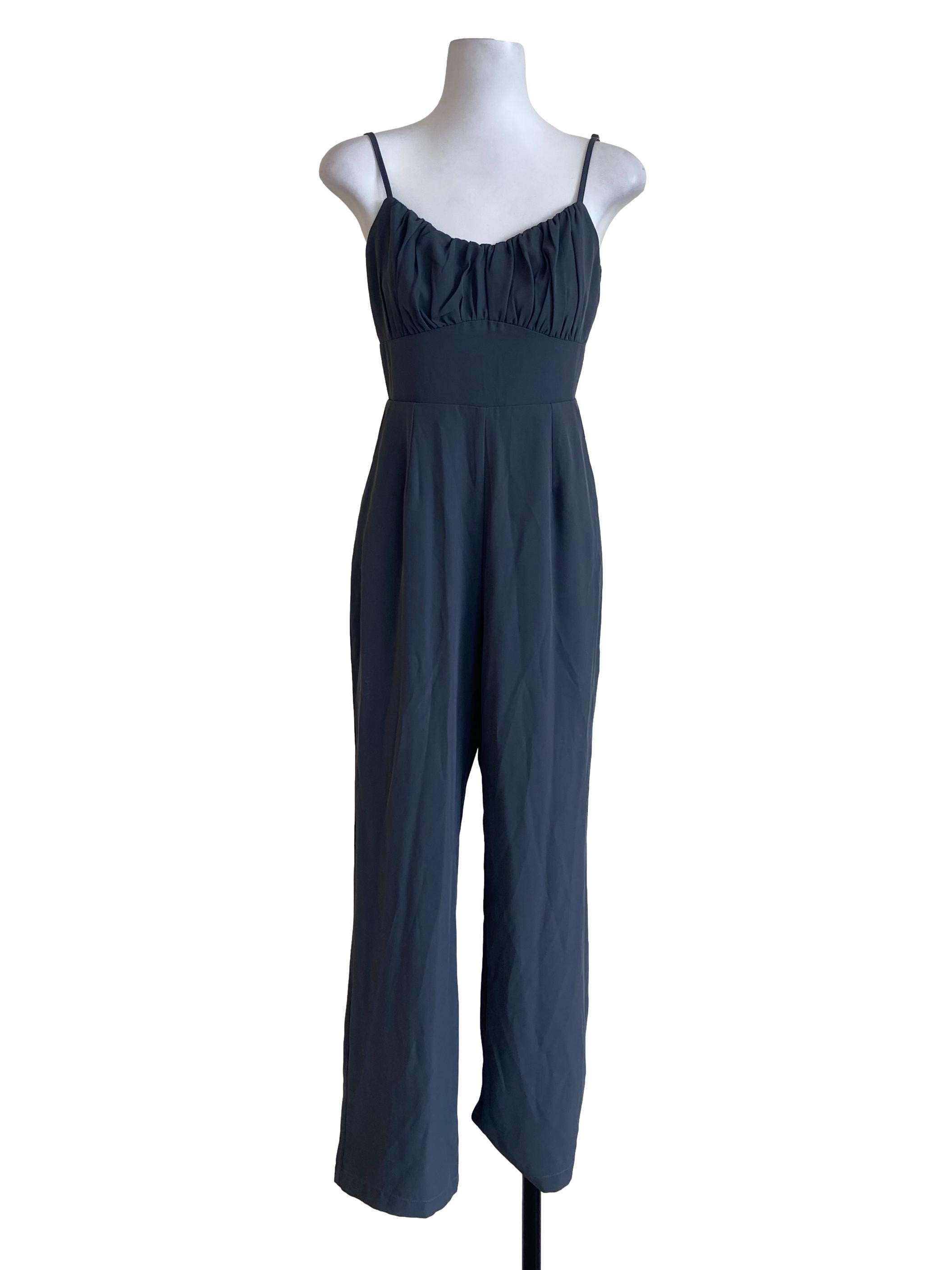 Grey Spaghetti Strap Sweetheart Jumpsuits