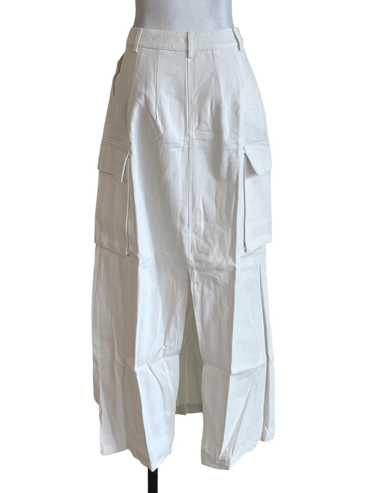 White Callas Cargo Skirt