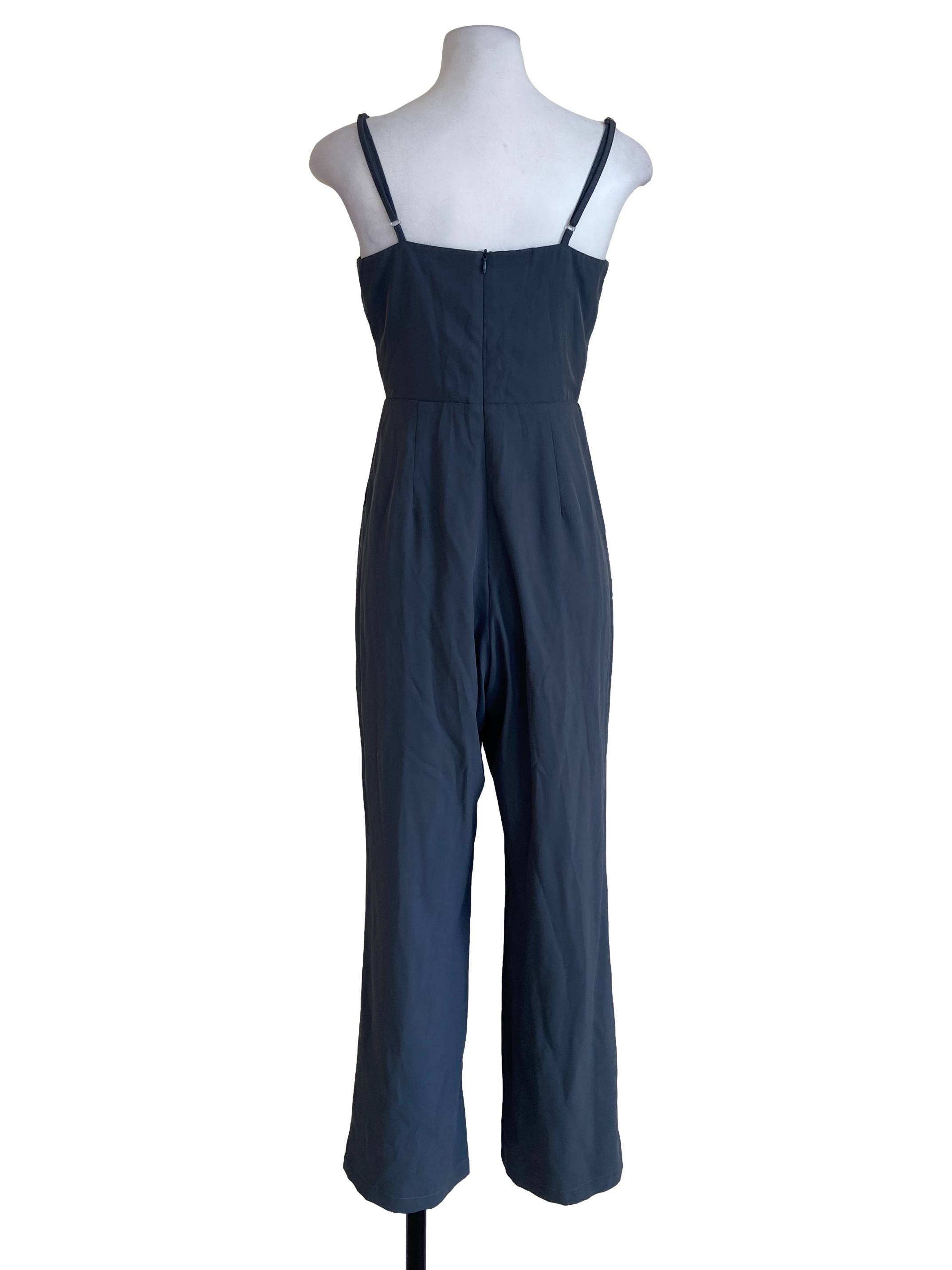 Grey Spaghetti Strap Sweetheart Jumpsuits