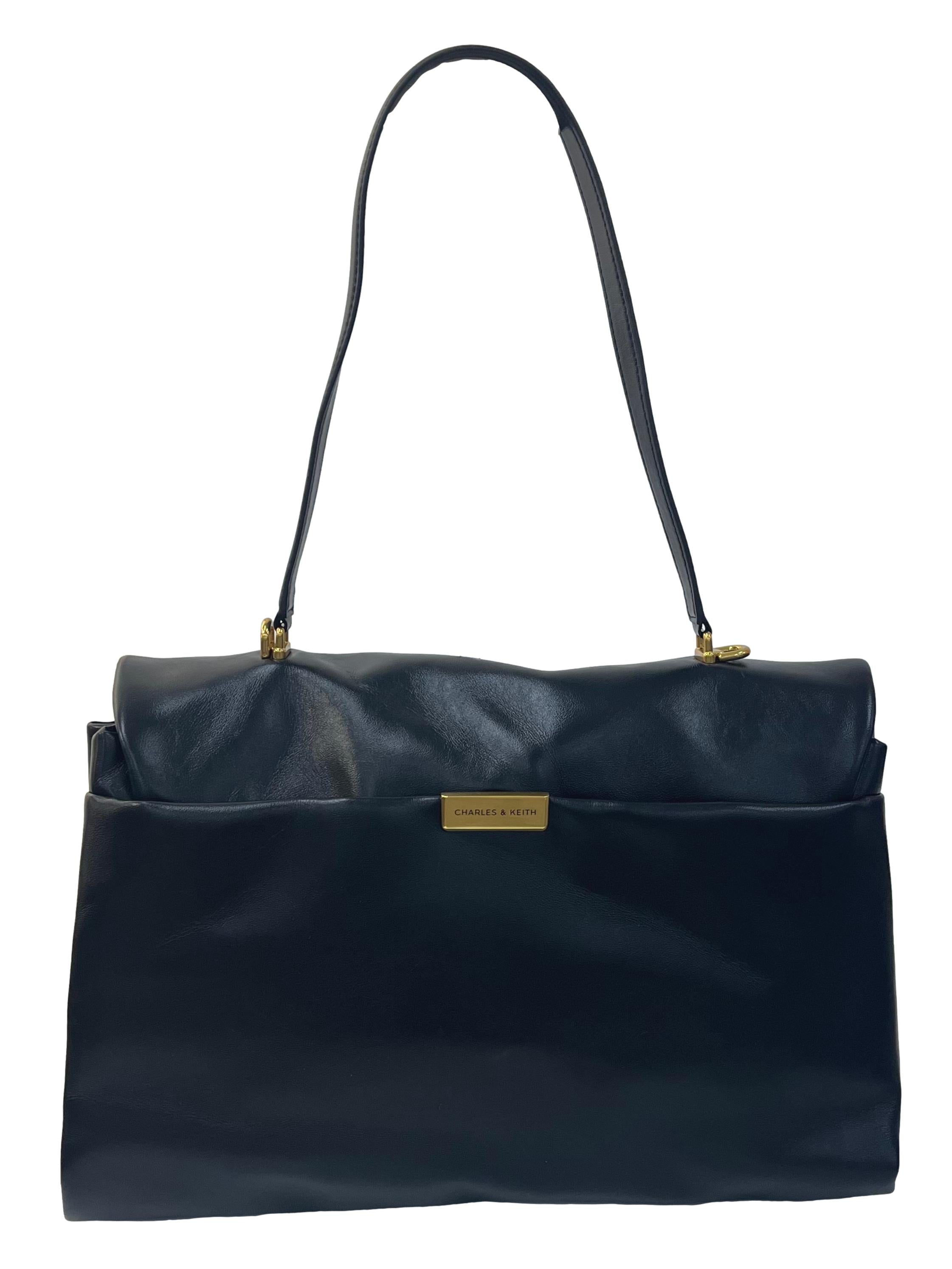 Black Slouchy Shoulder Bag