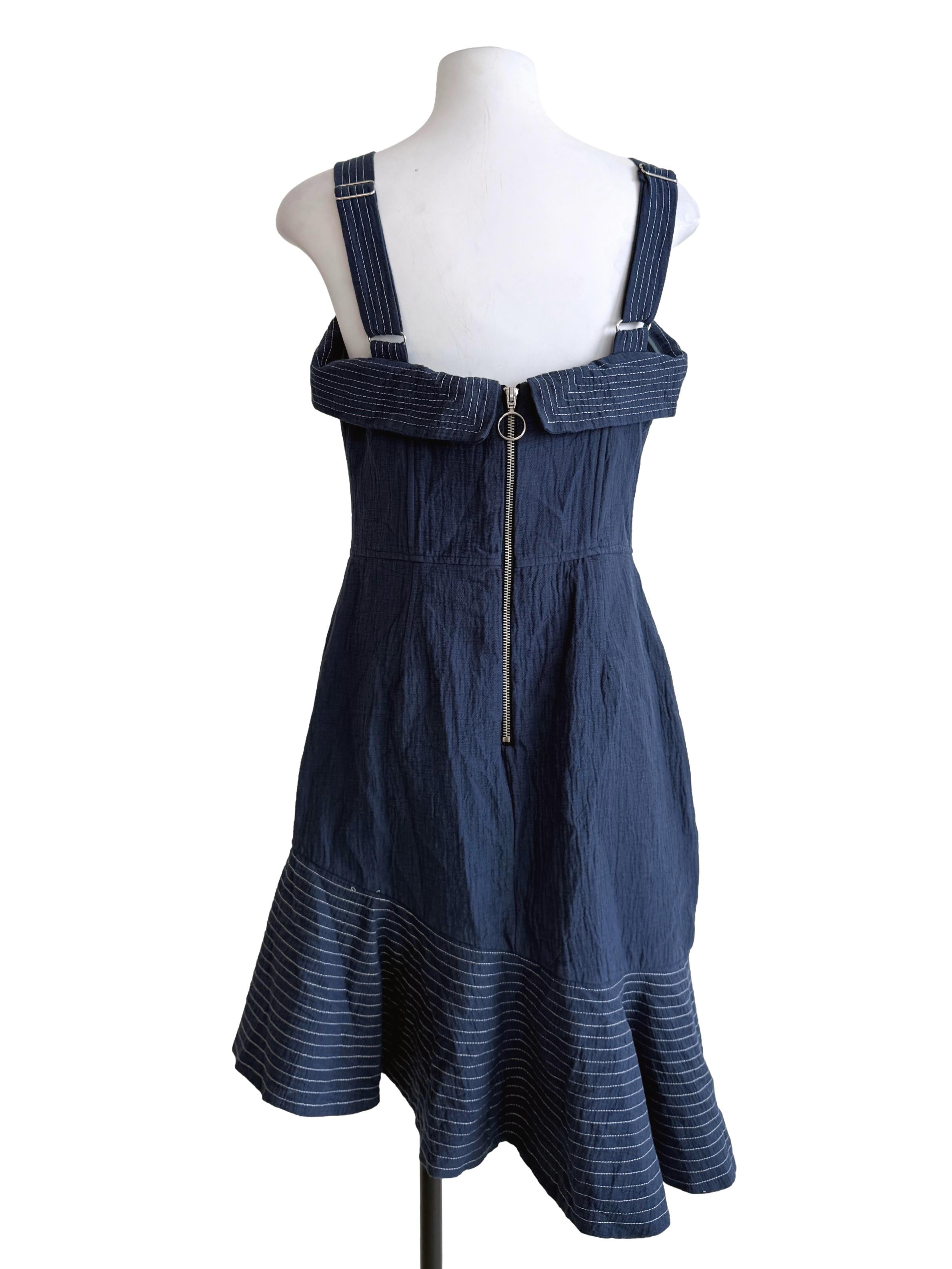 Denim Blue Drop Waist Dress