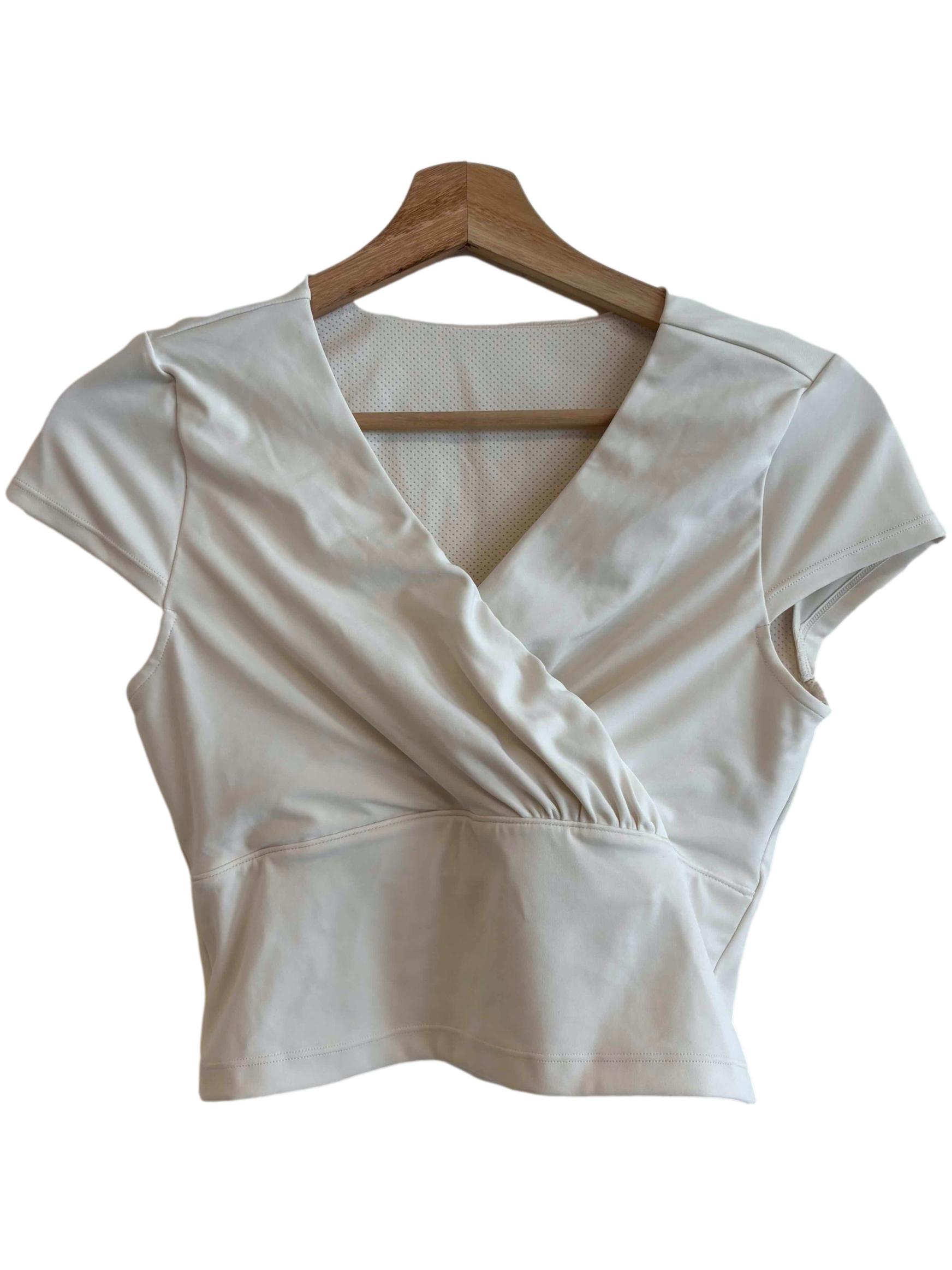 Ivory White Cap Sleeve Fitted Top