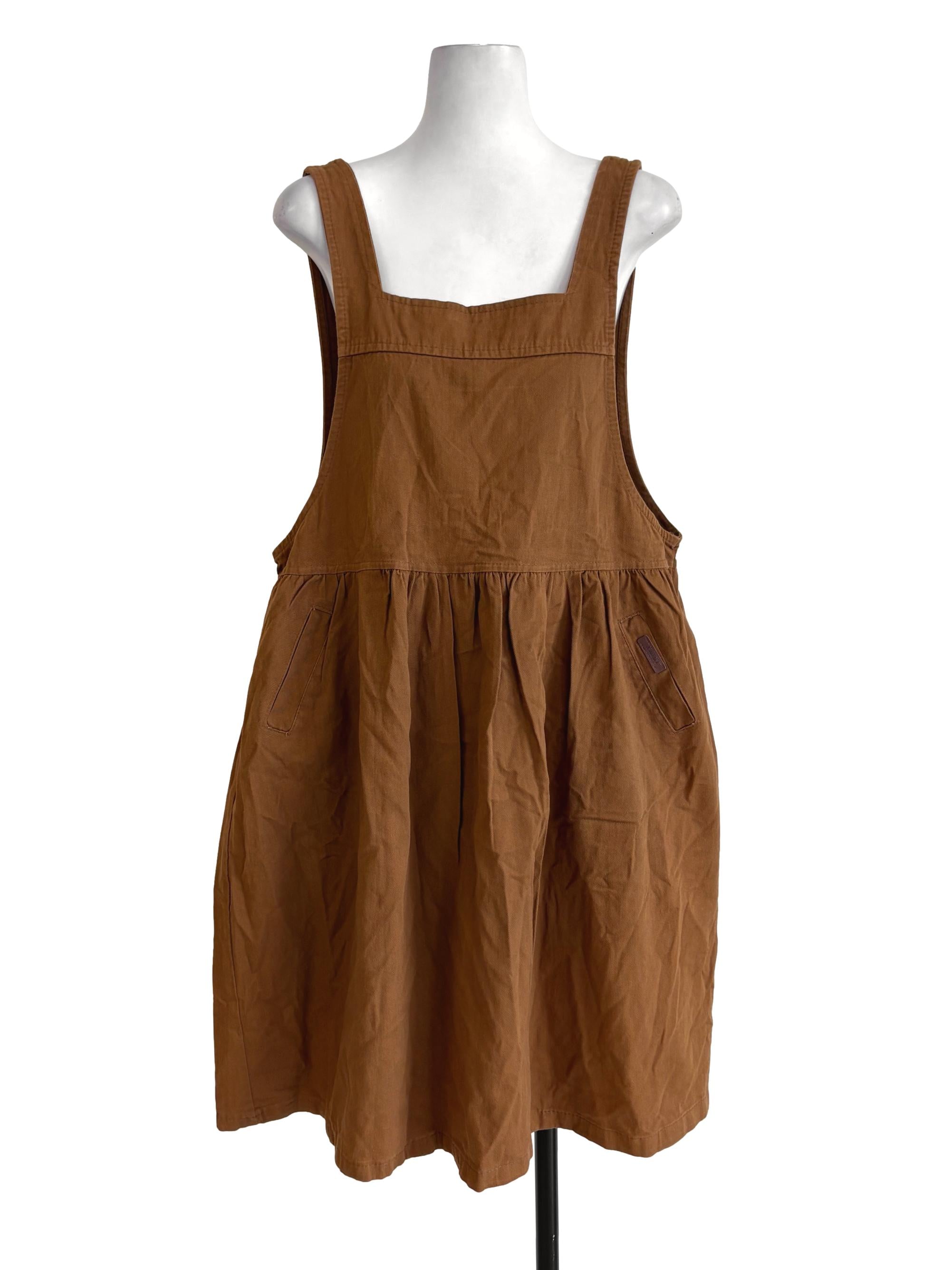 Tawny Brown Corduroy Jumper Dress