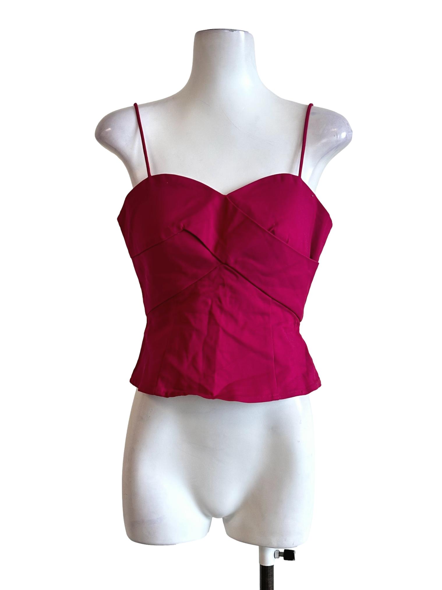 Fuschia Pink Padded Sleeveless Top LB