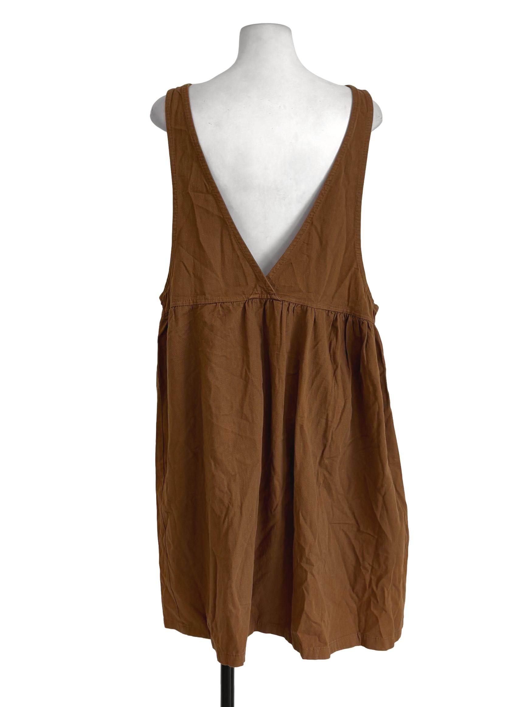 Tawny Brown Corduroy Jumper Dress