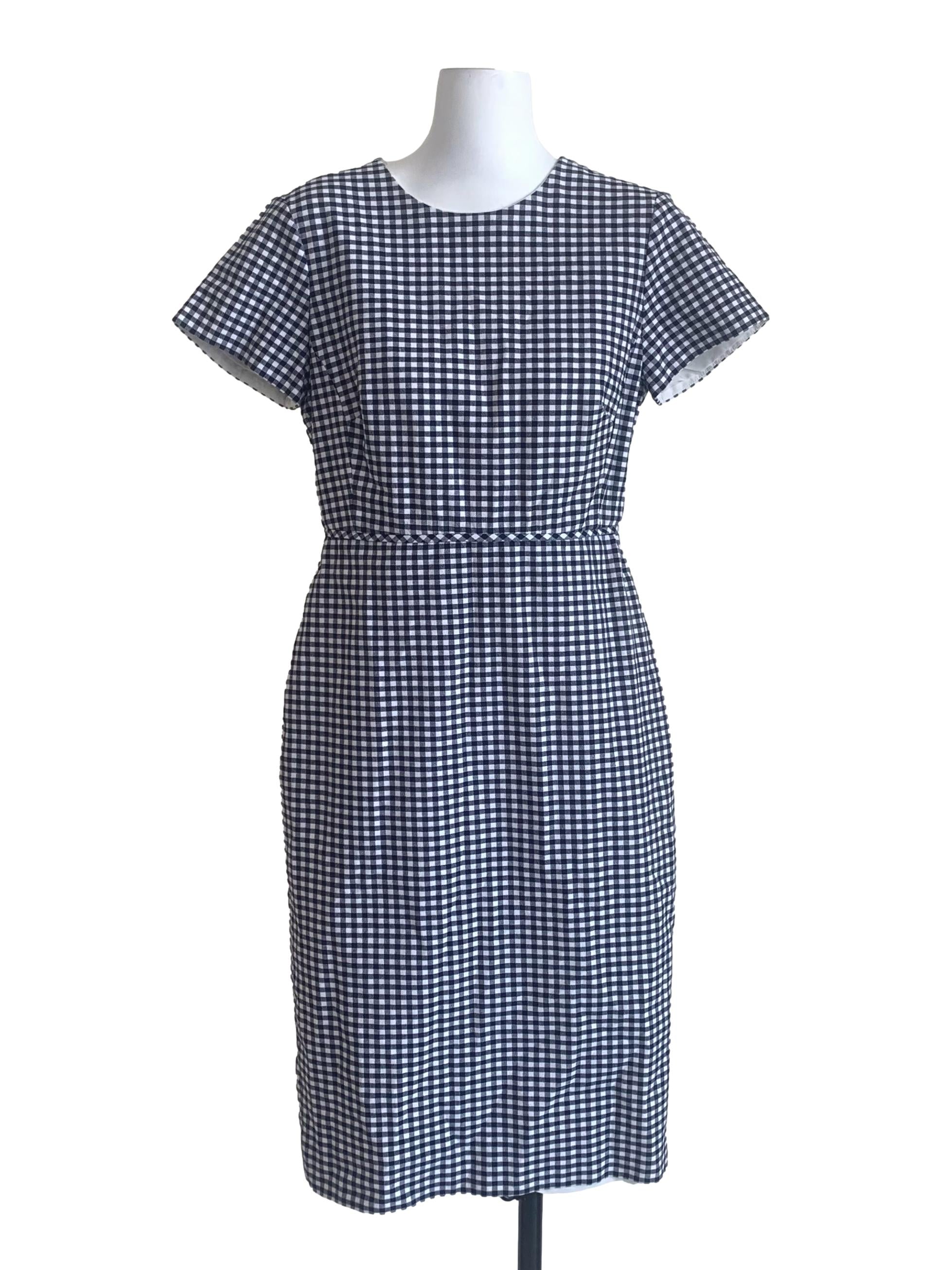 Ebony Black Gingham Pattern Dress