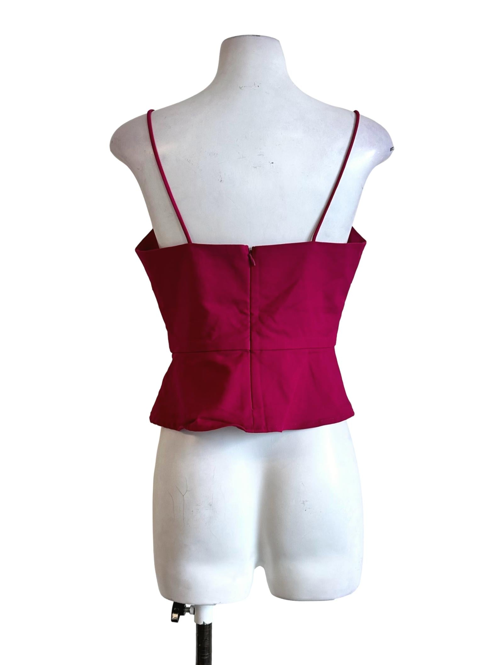 Fuschia Pink Padded Sleeveless Top LB