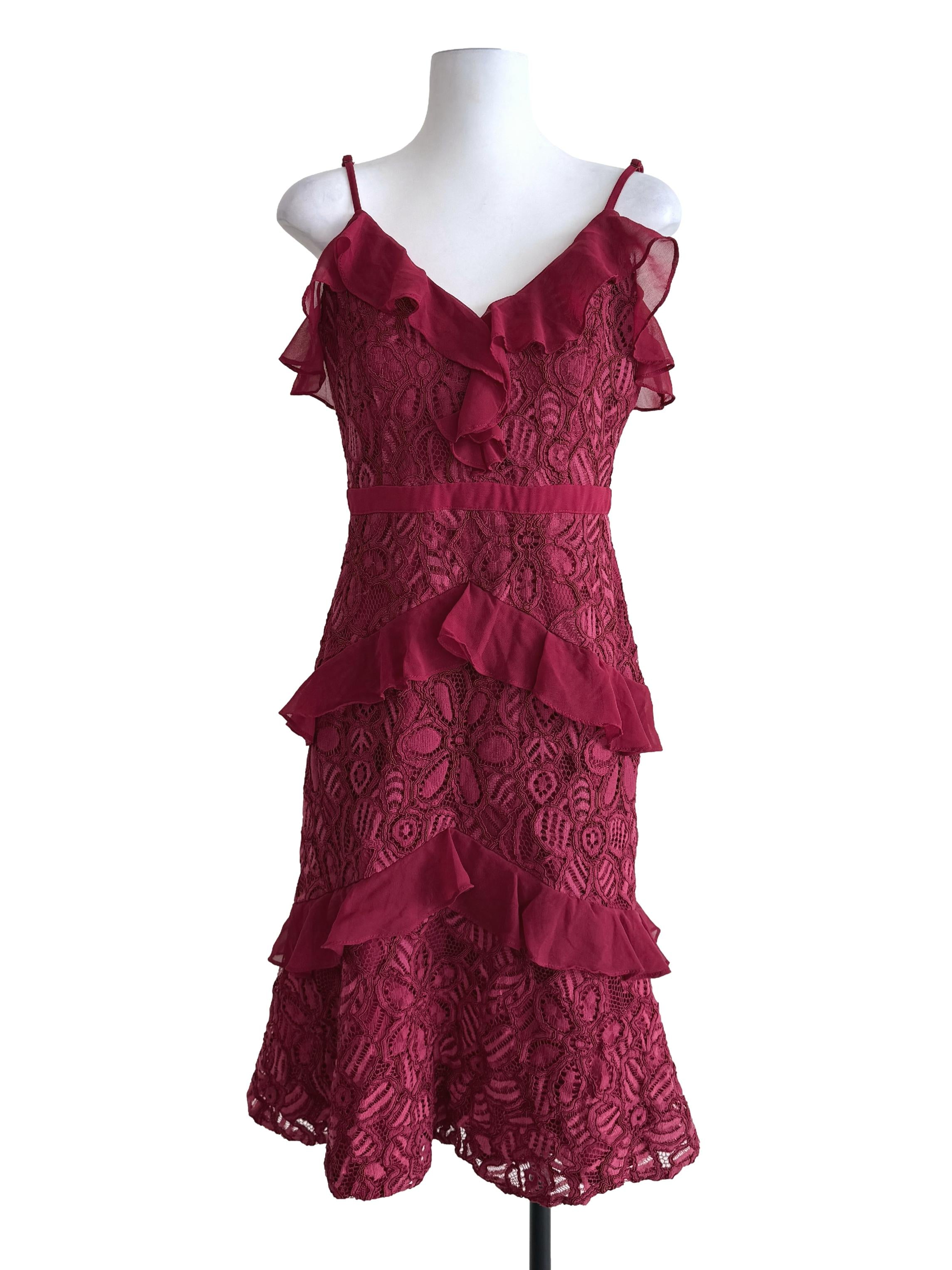 Scarlet Red Lace Dress