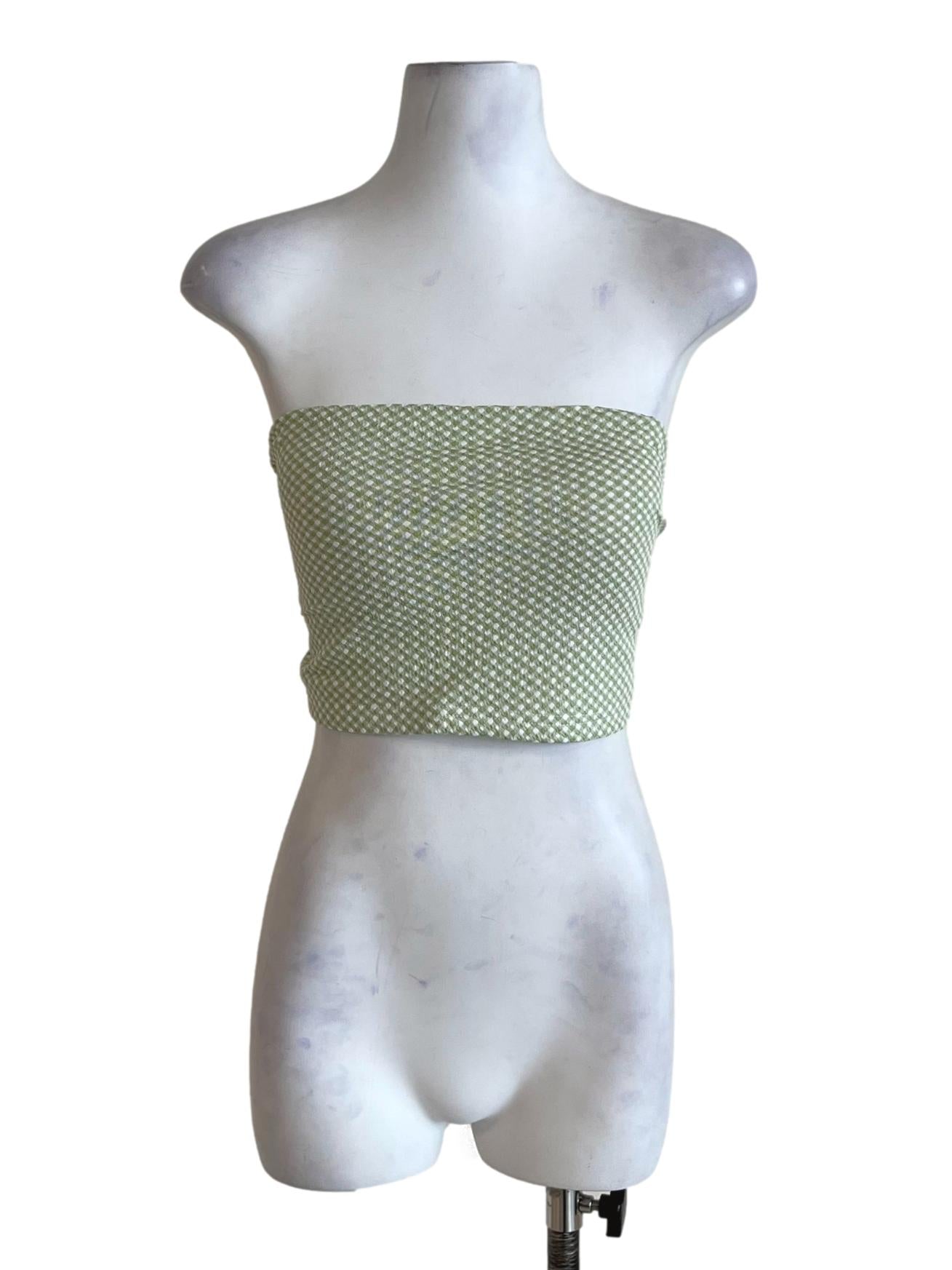 Green Kendie Basic Tube Padded Top