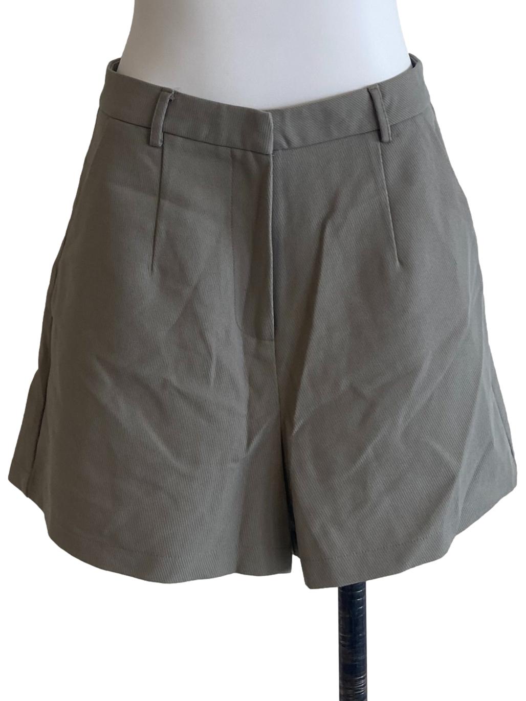 Mint Green Herringbone Shorts