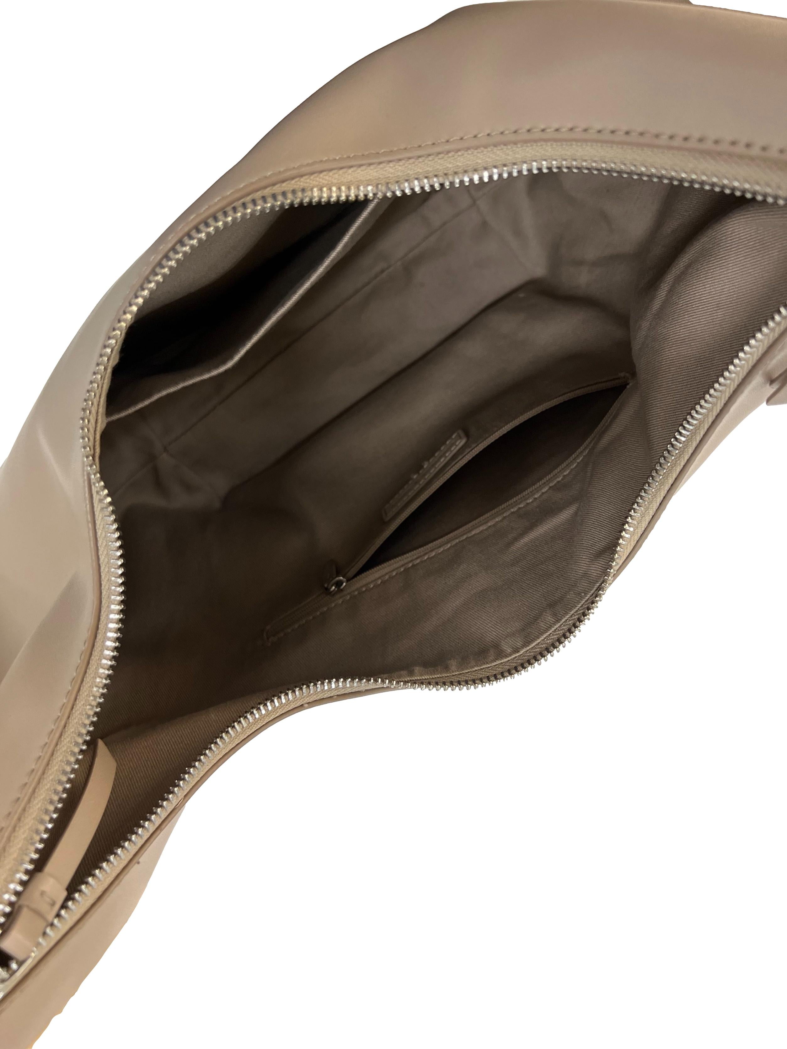 Beige Odelle Curved Hobo Bag