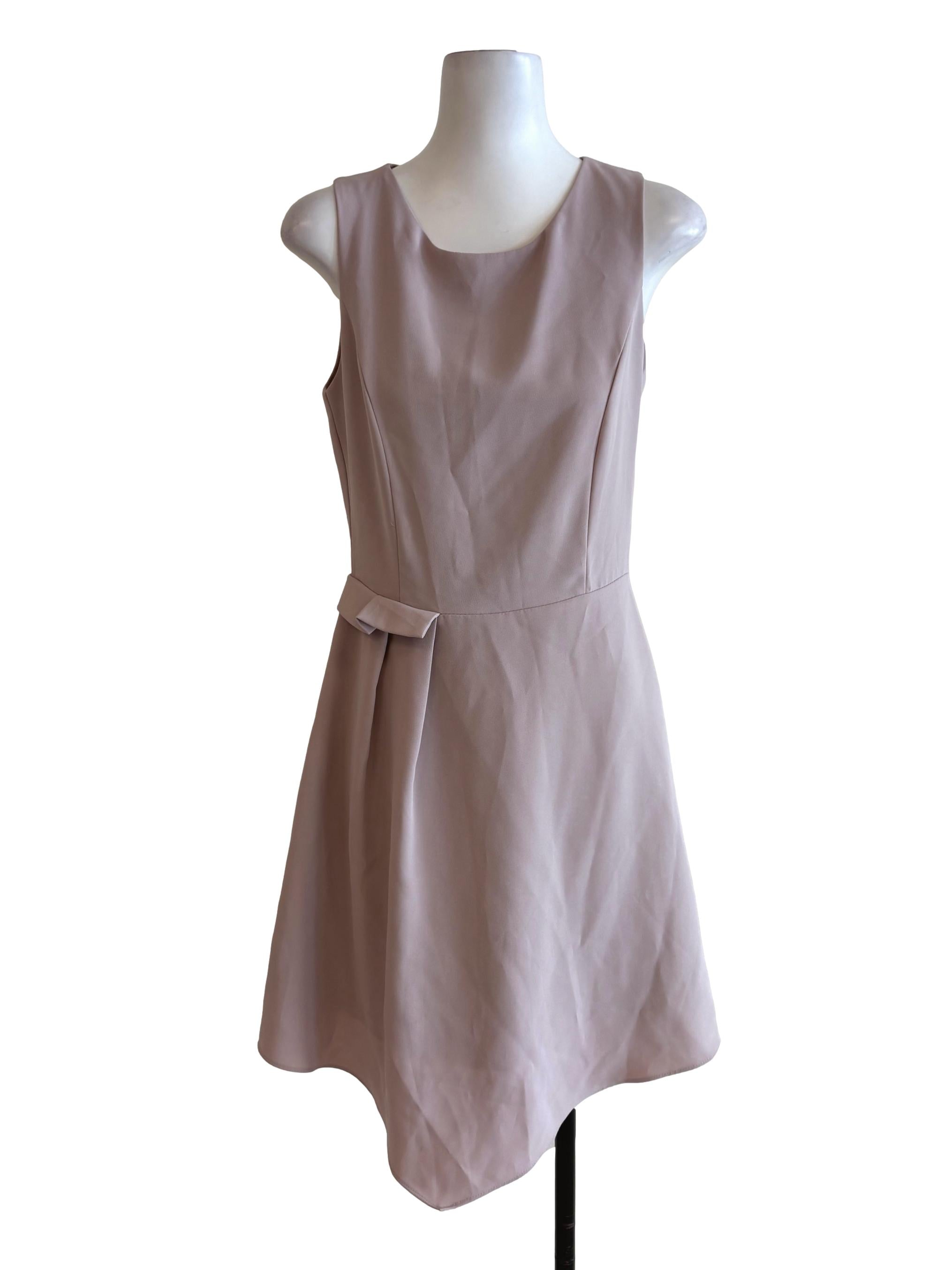 Light Fog Pleated A-Line Dress