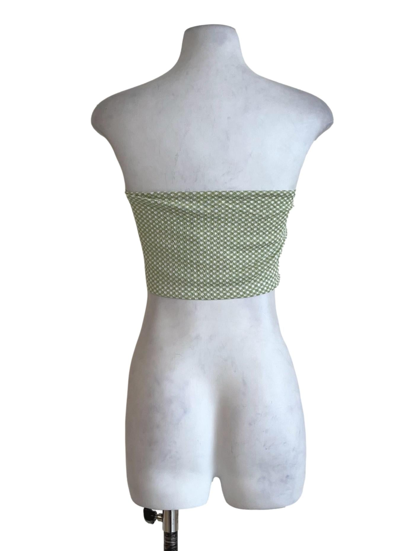 Green Kendie Basic Tube Padded Top
