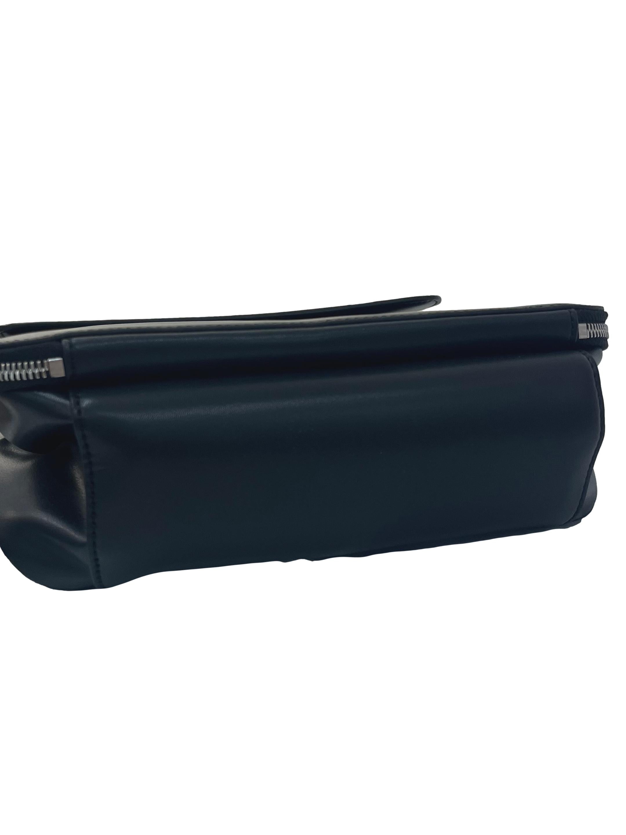 Black Octavia Front Flap Structured Backpack