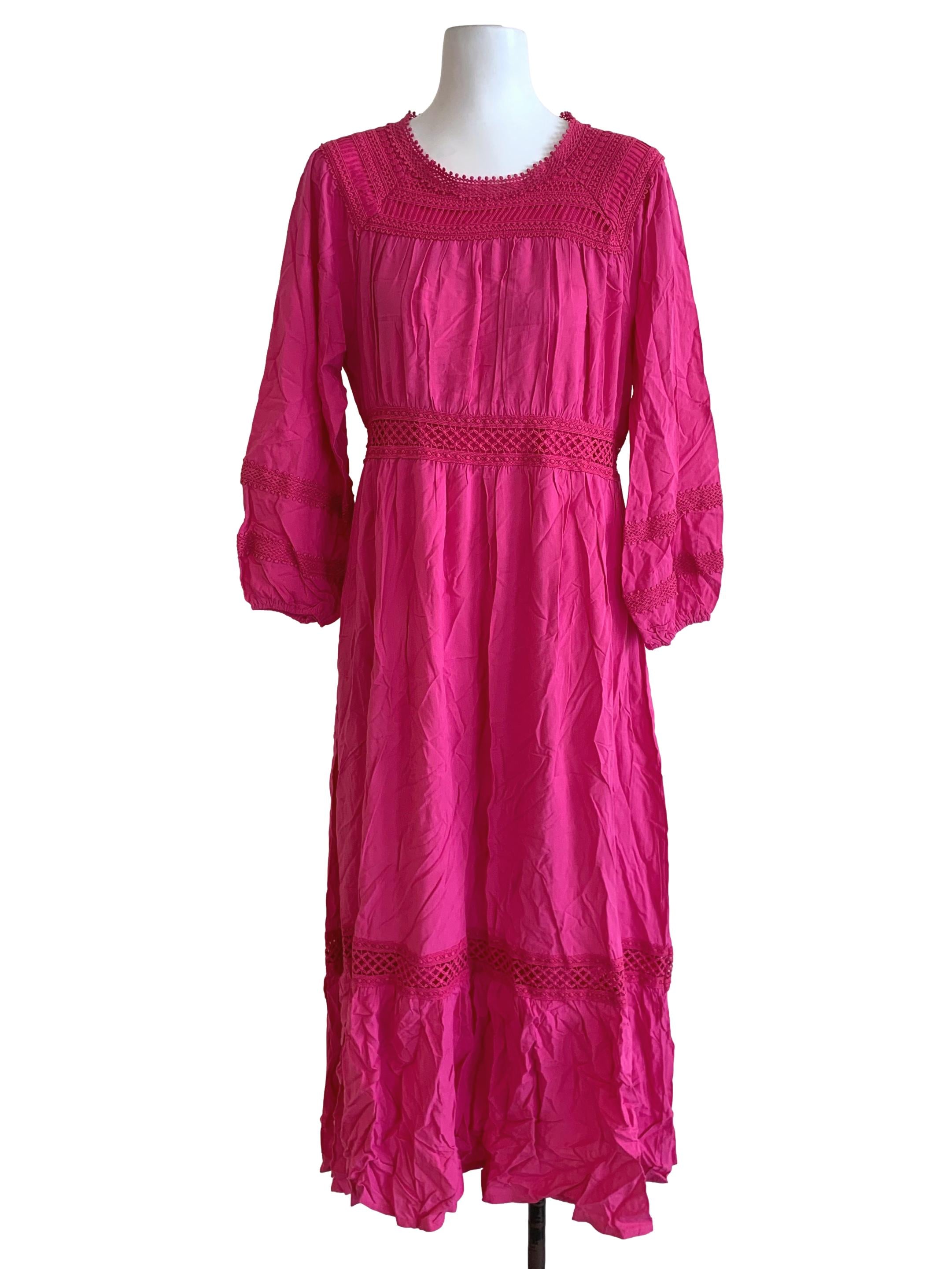 Fuschia Pink Empire Dress
