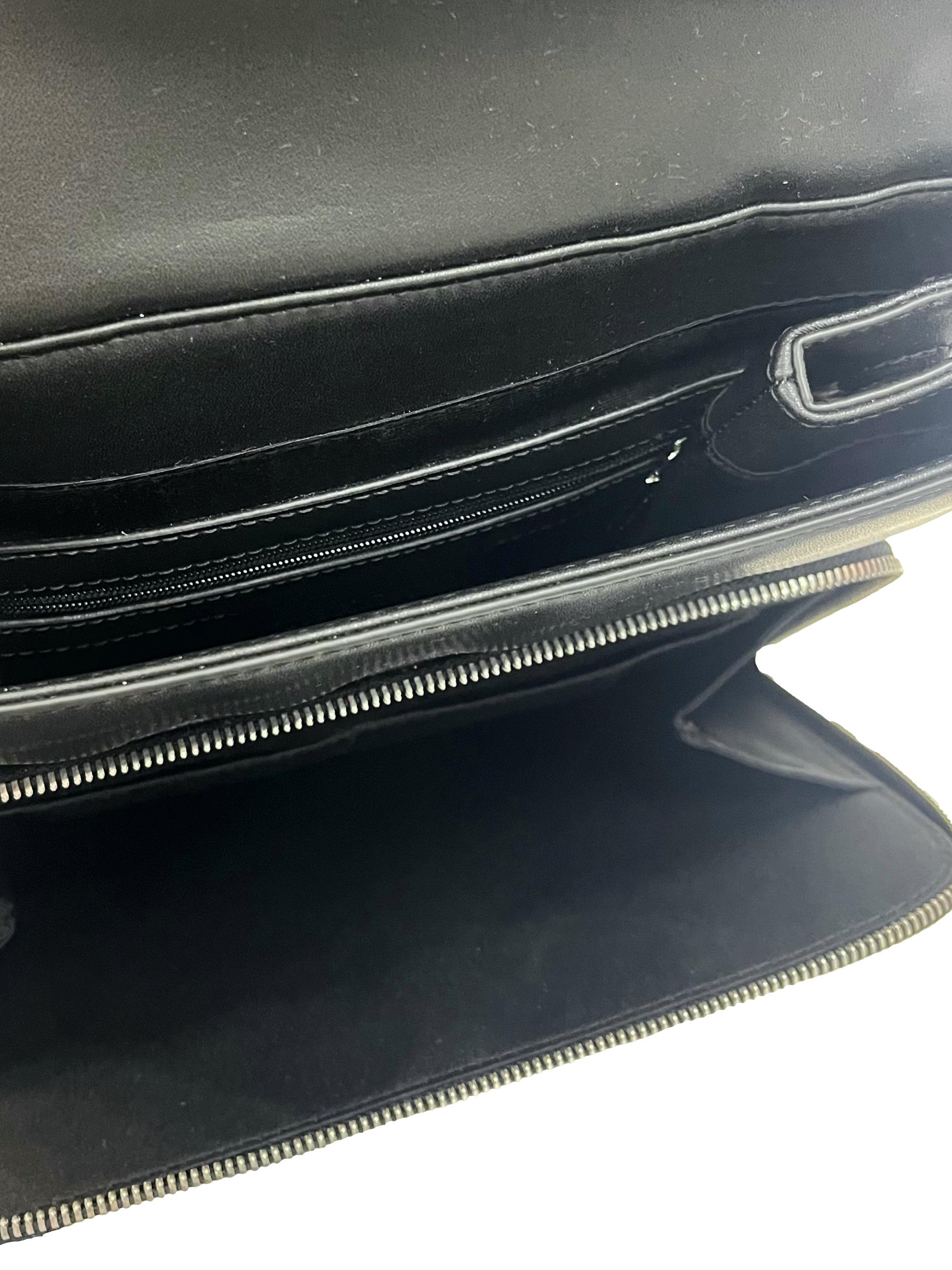 Black Octavia Front Flap Structured Backpack