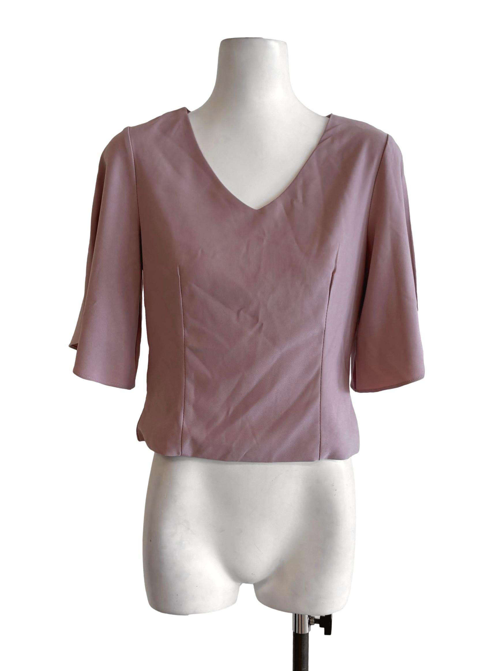 Dusty Pink Flare Sleeves Top