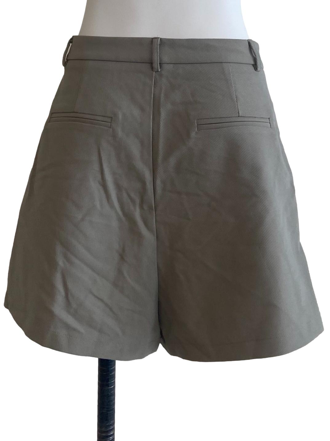 Mint Green Herringbone Shorts