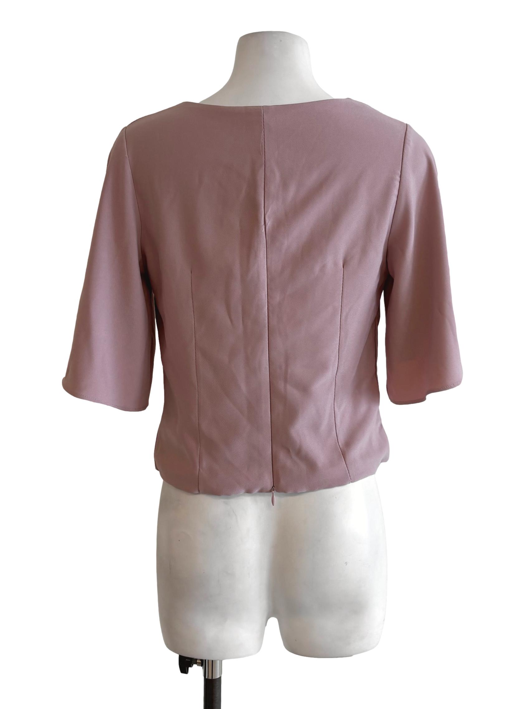 Dusty Pink Flare Sleeves Top
