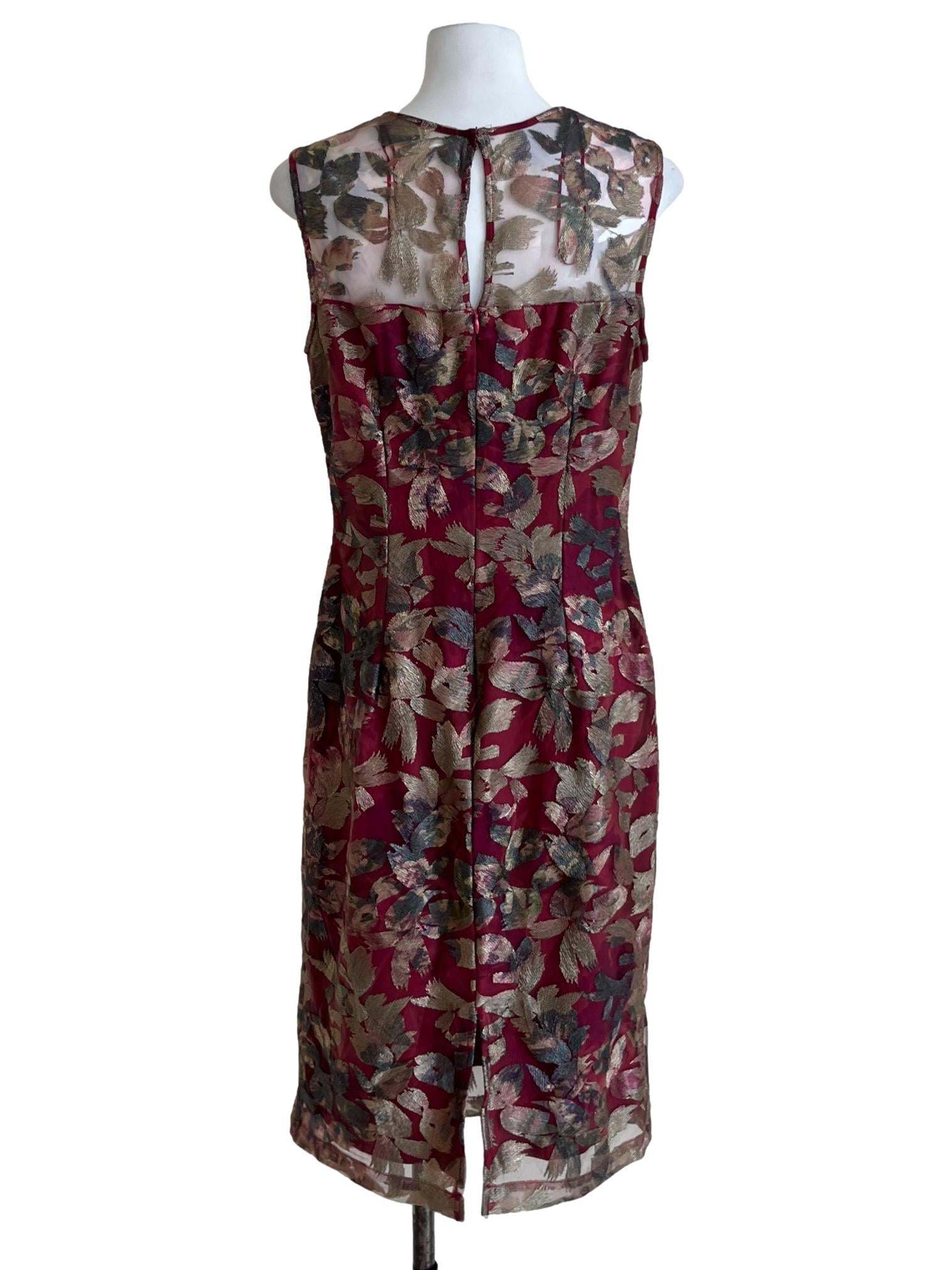 Red Lace Pattern Dress