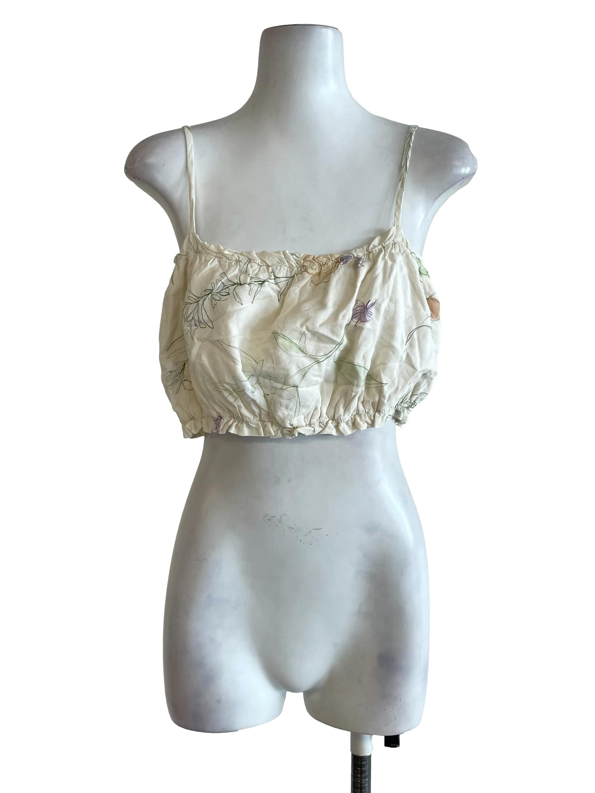 Banana Floral Cami Tube Top