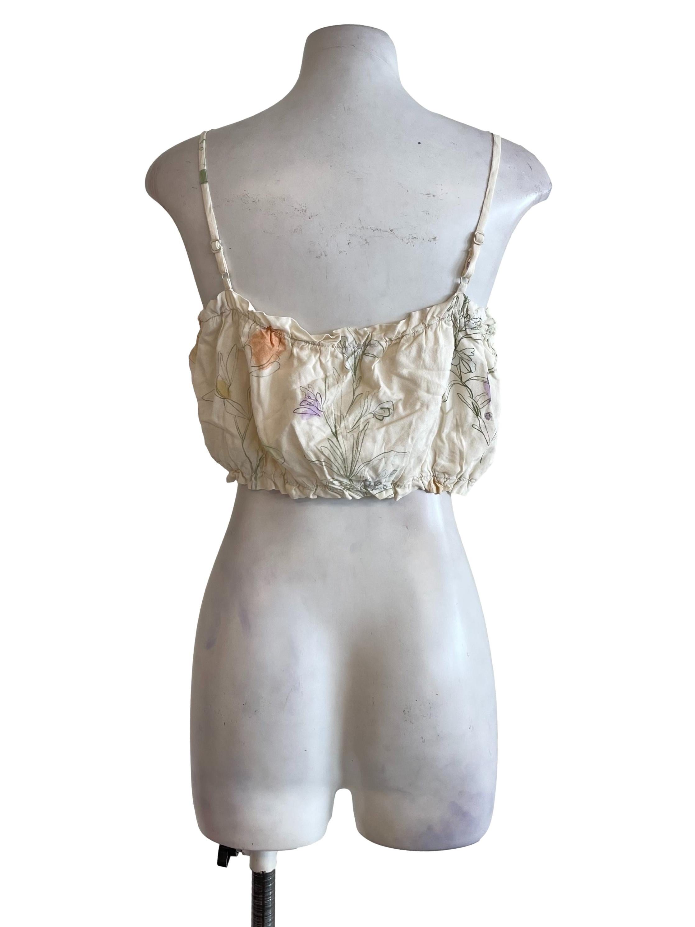 Banana Floral Cami Tube Top