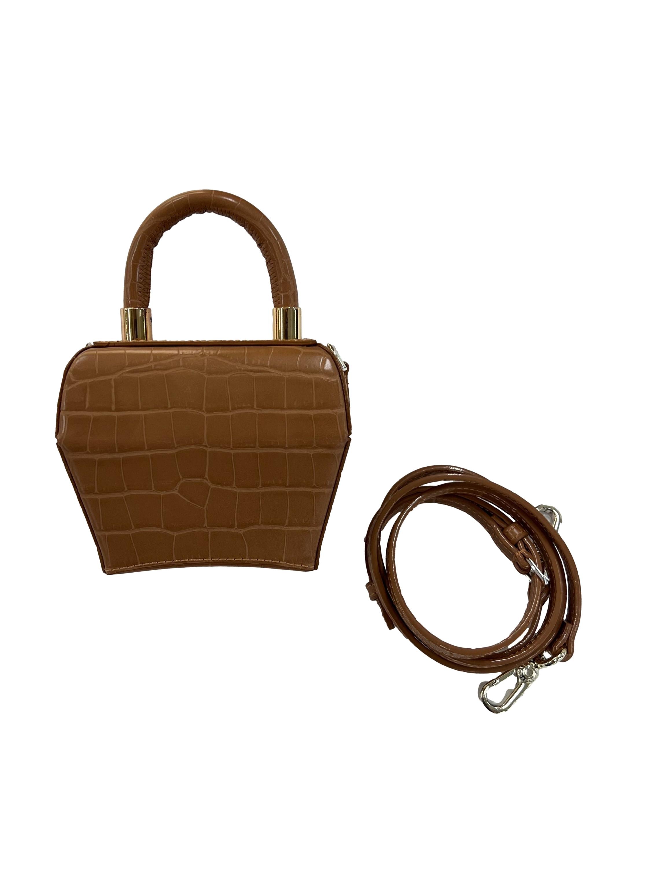 Brown Mini Sculptural Bag