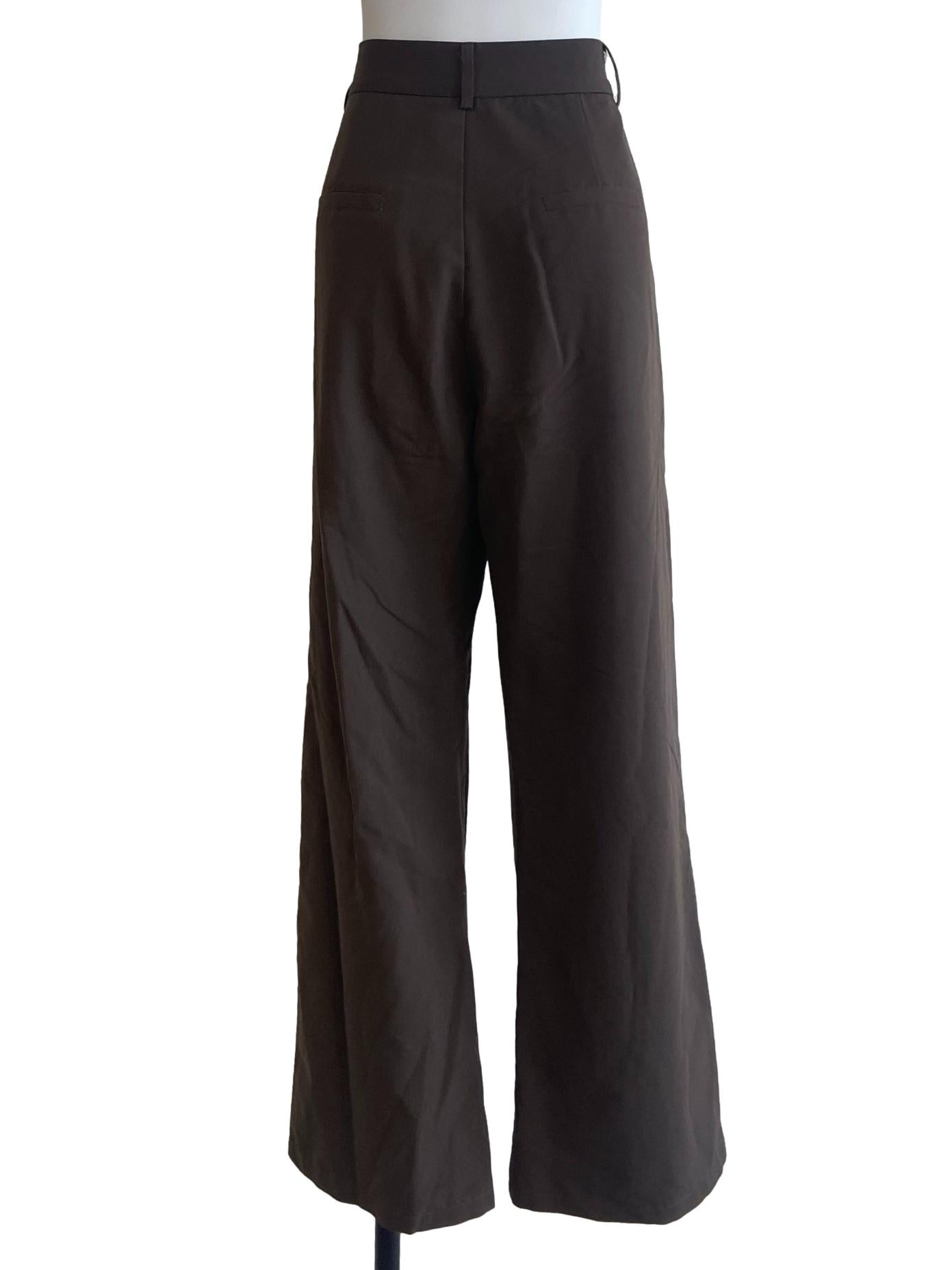 Cedar Brown Twill Straight Formal Pants