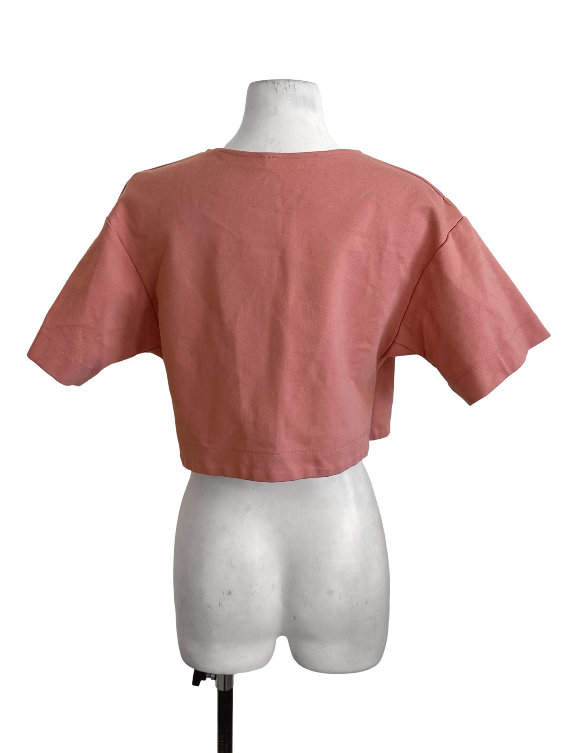 Light Orange Short Sleeve Casual Top LB