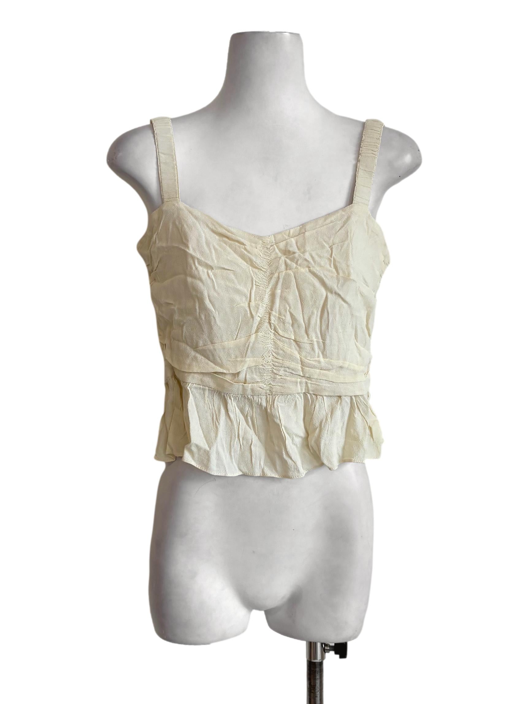 Eggnog Ruched Top