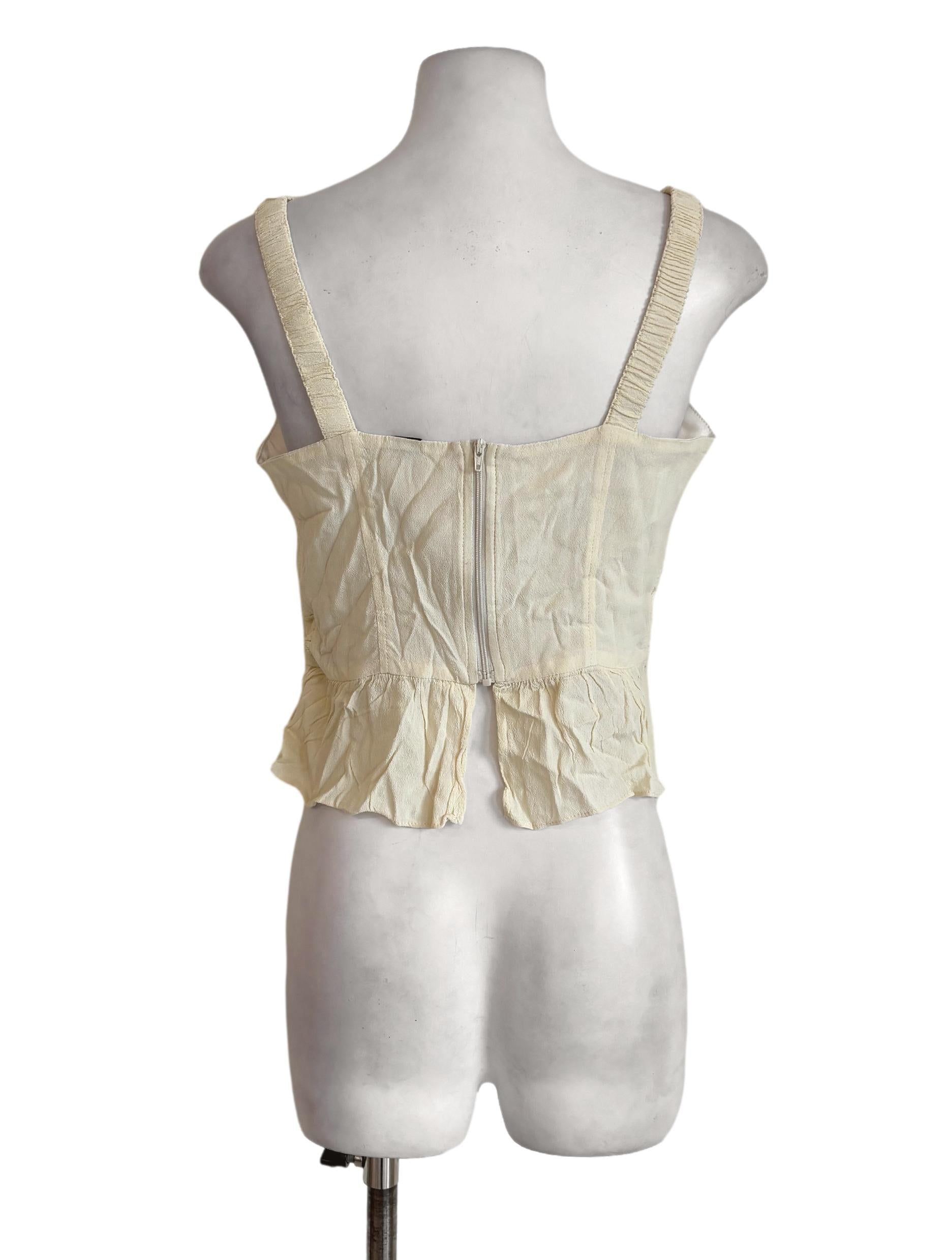 Eggnog Ruched Top