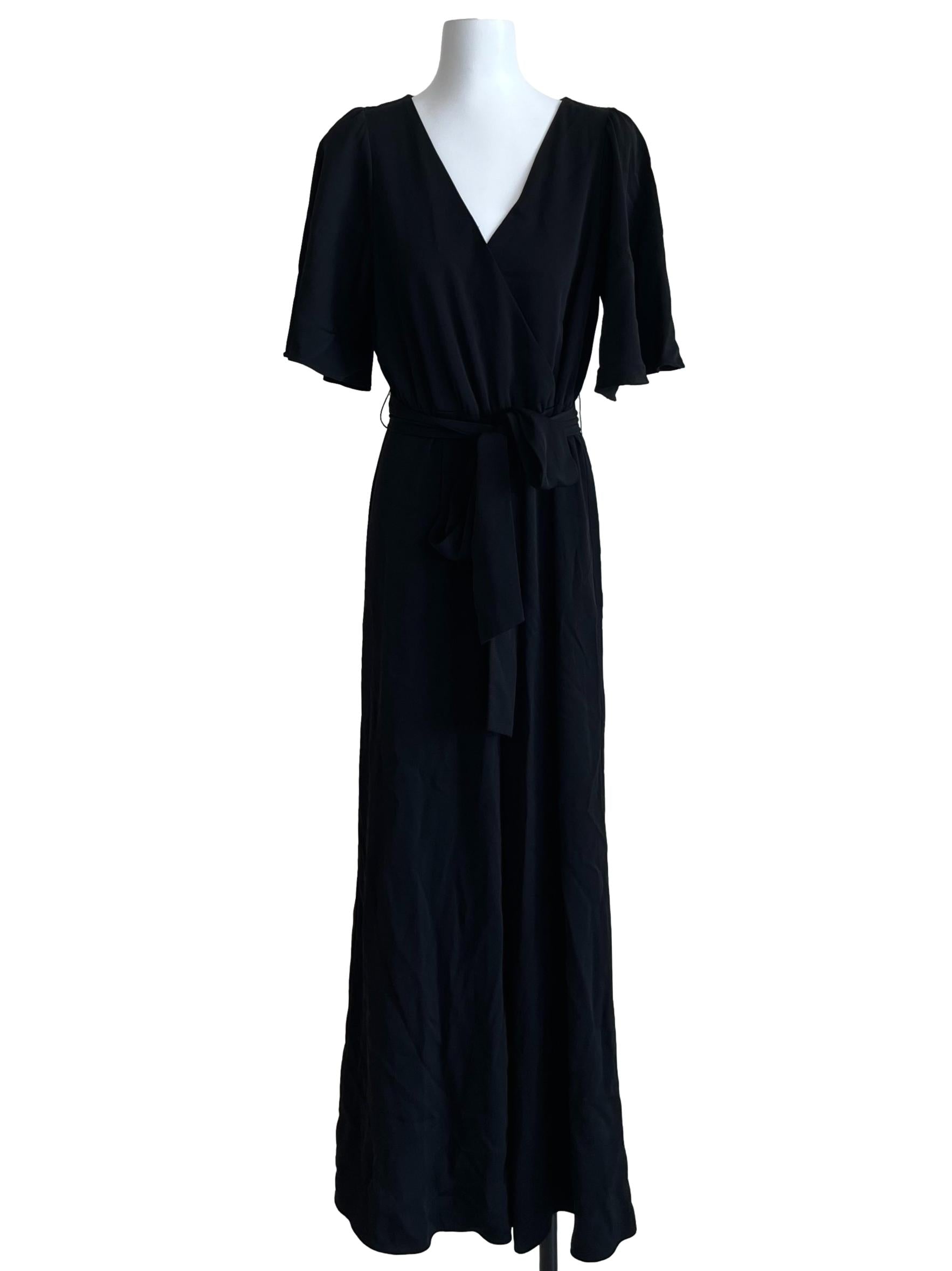 Black V-Neckline Jumpsuit