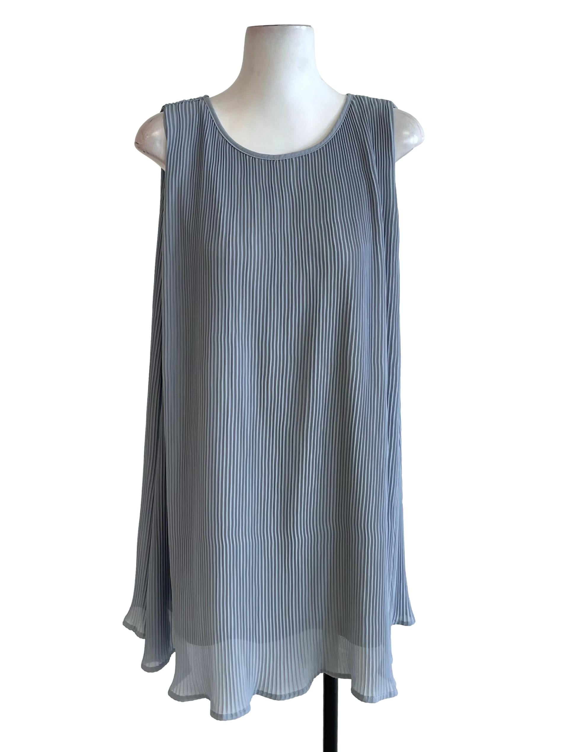 Stone Accordion Wavy Dress