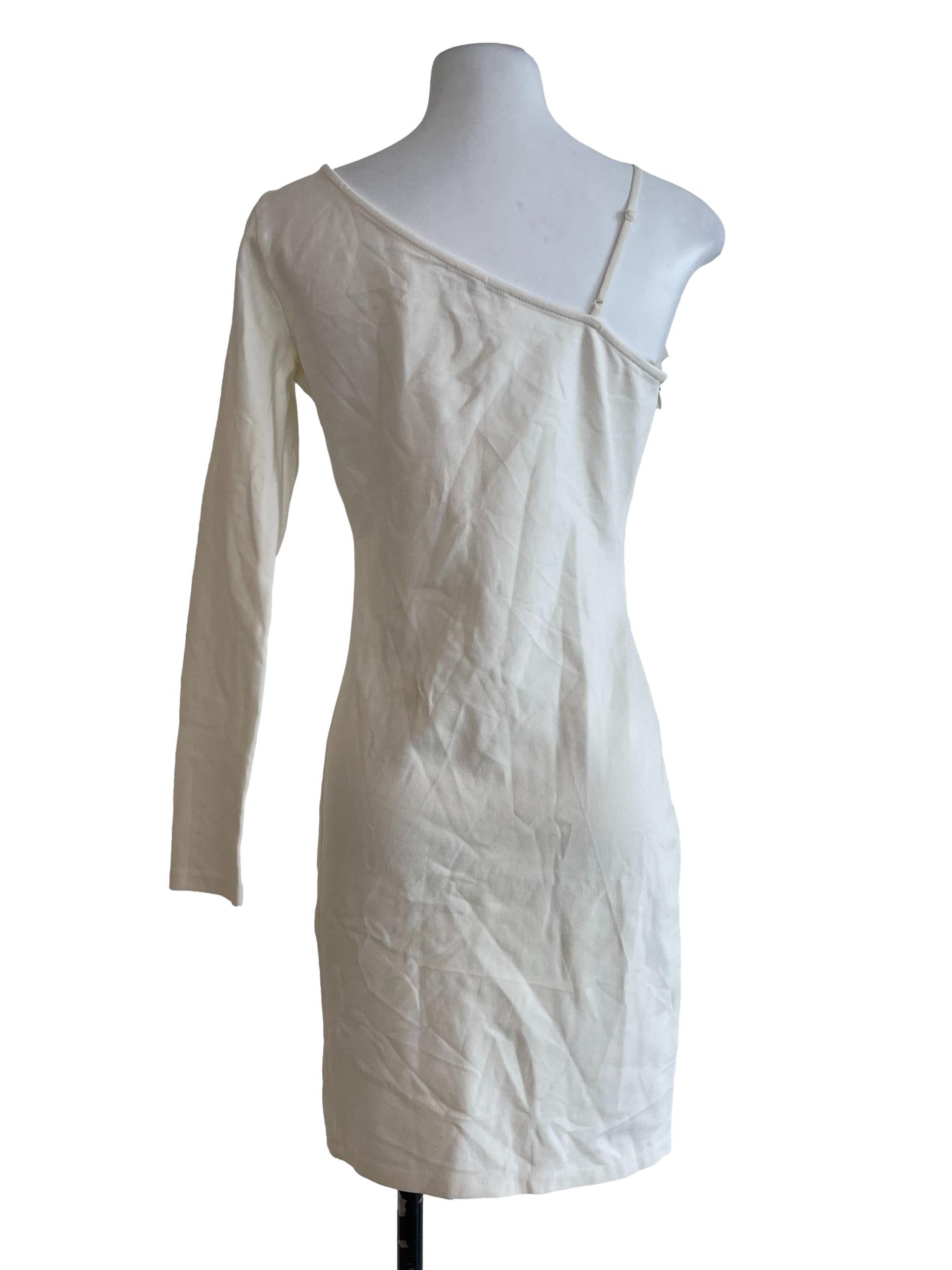 Light Cream Single Sleeve Dress