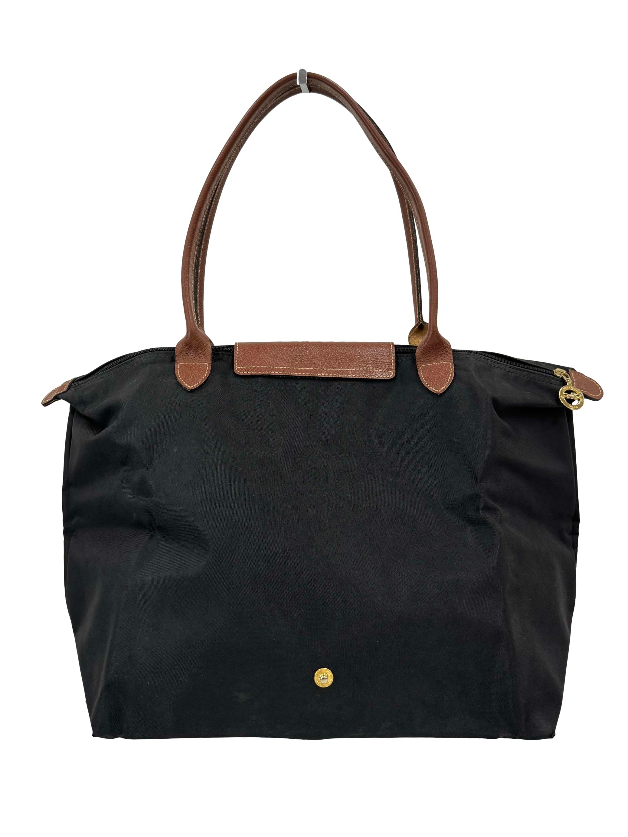 Black Le Pliage Top Handle Bag