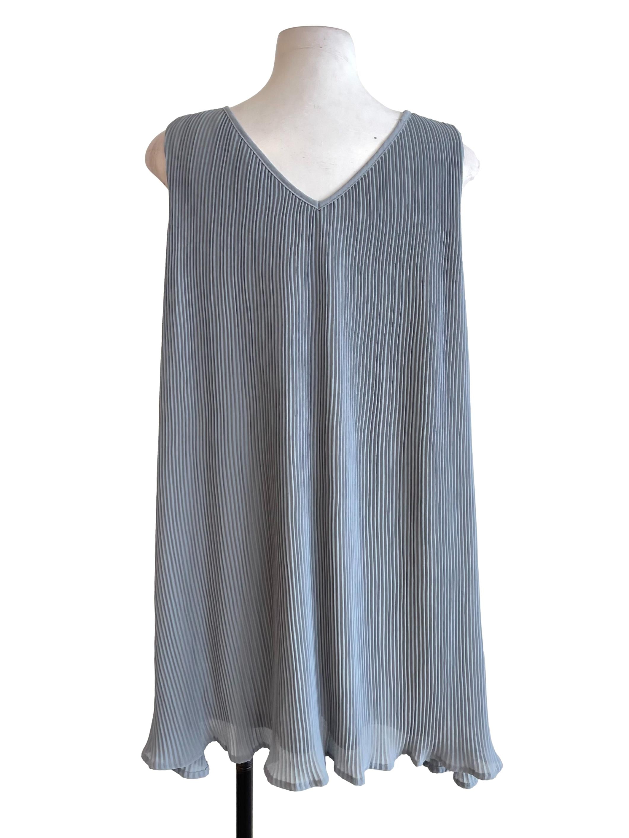 Stone Accordion Wavy Dress