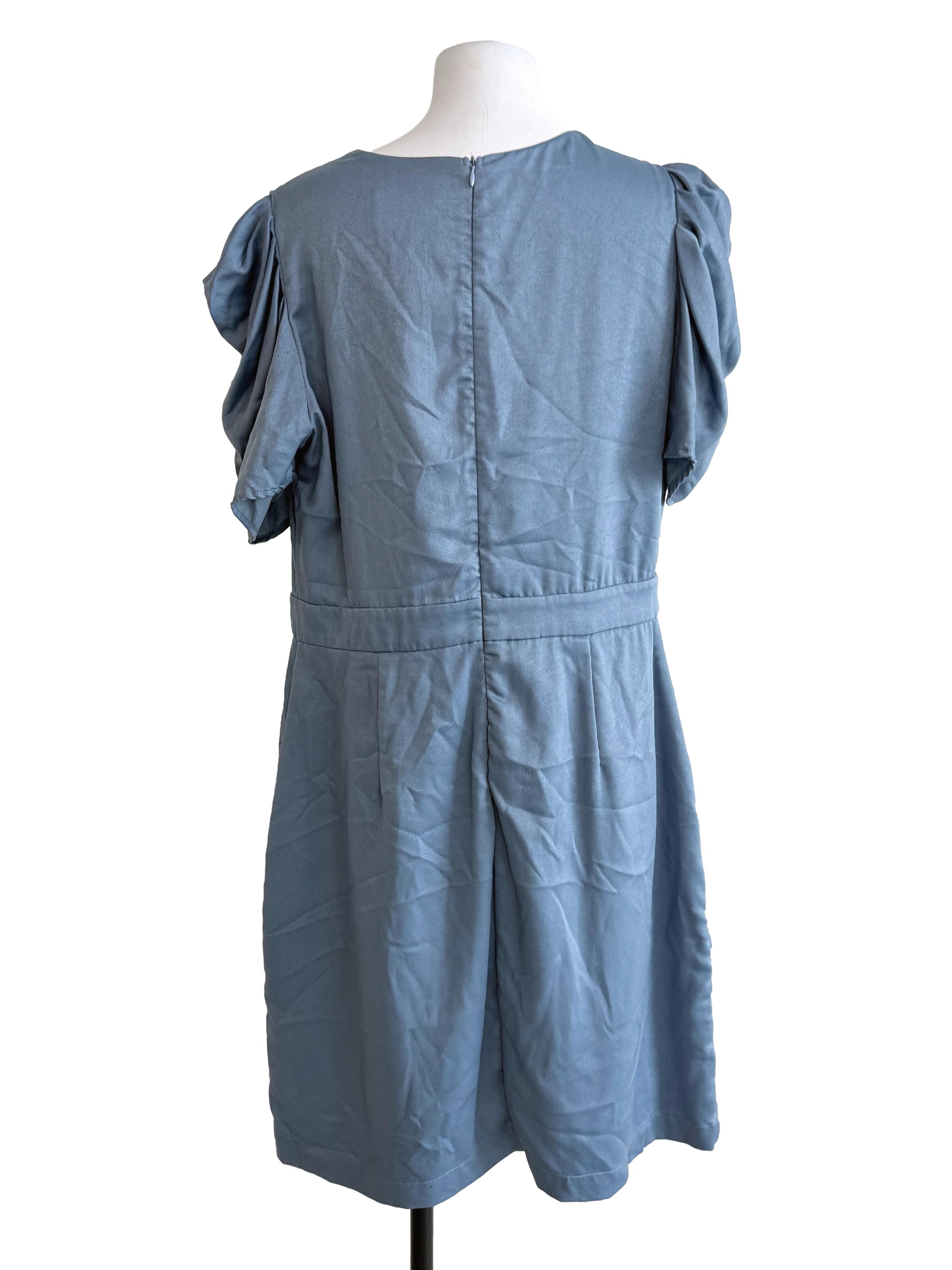 Aegean Blue V-Neck Dress