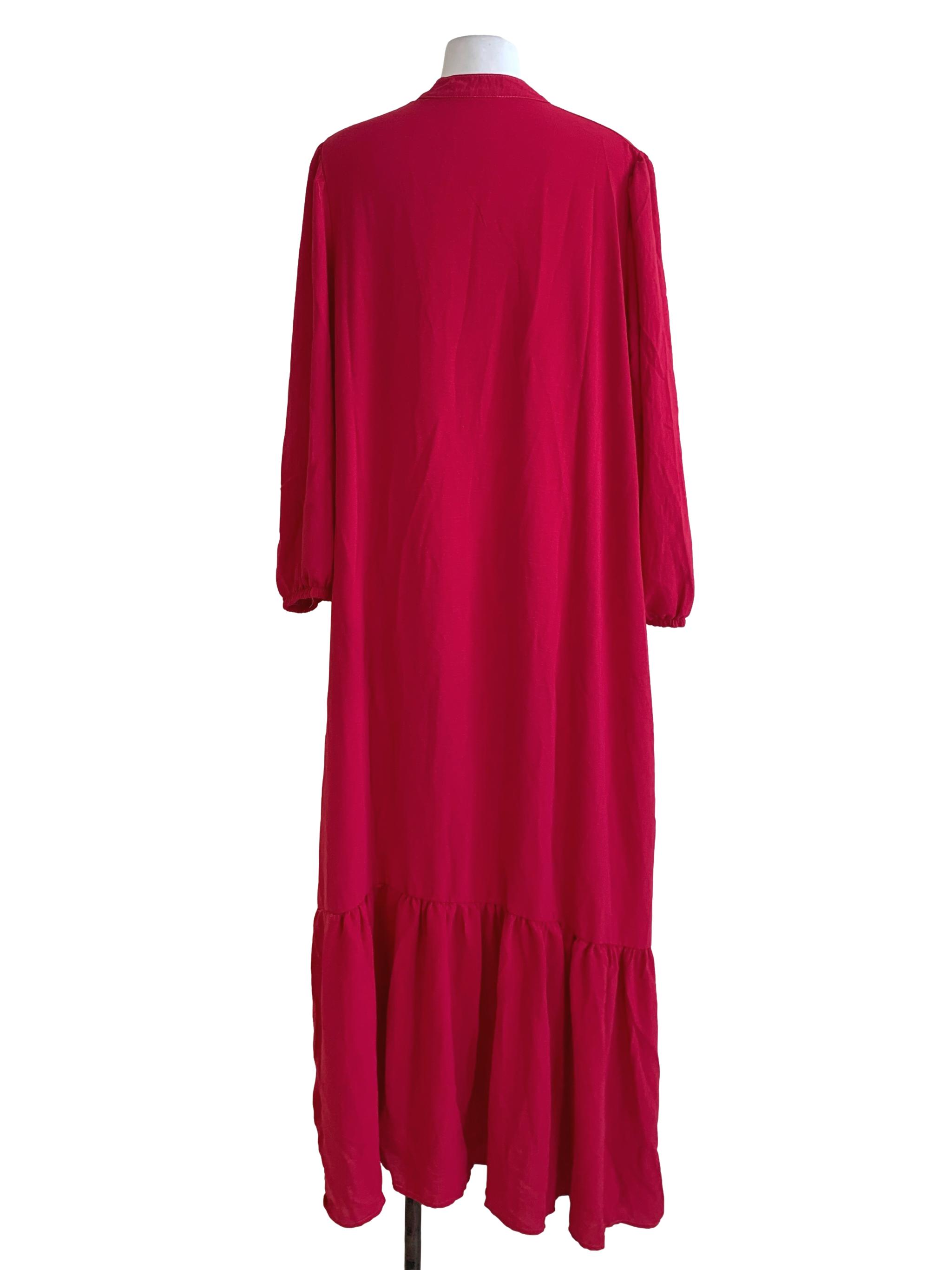 Fuschia Plain Shirt Dress