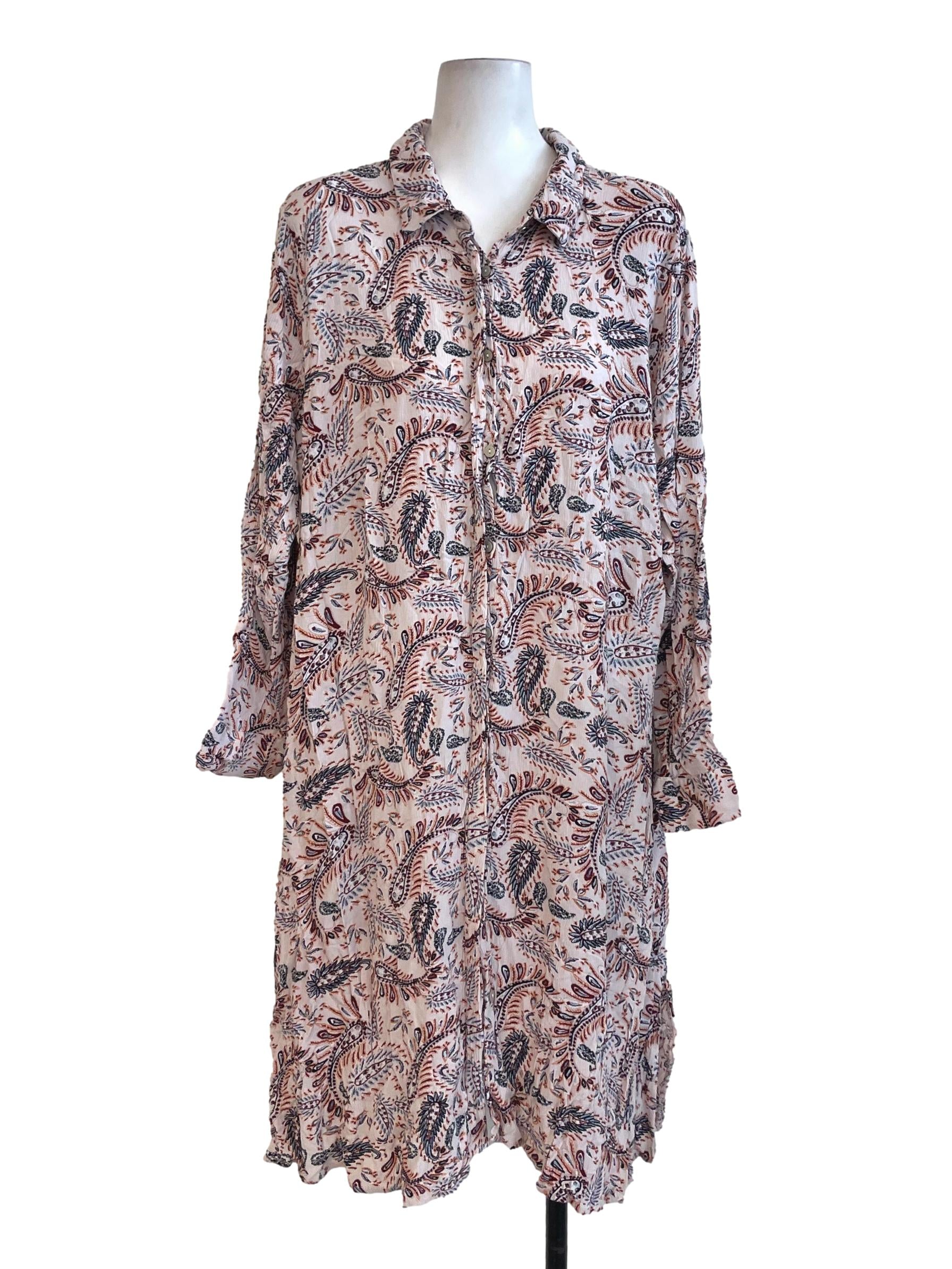 Light Orange Paisley Dress