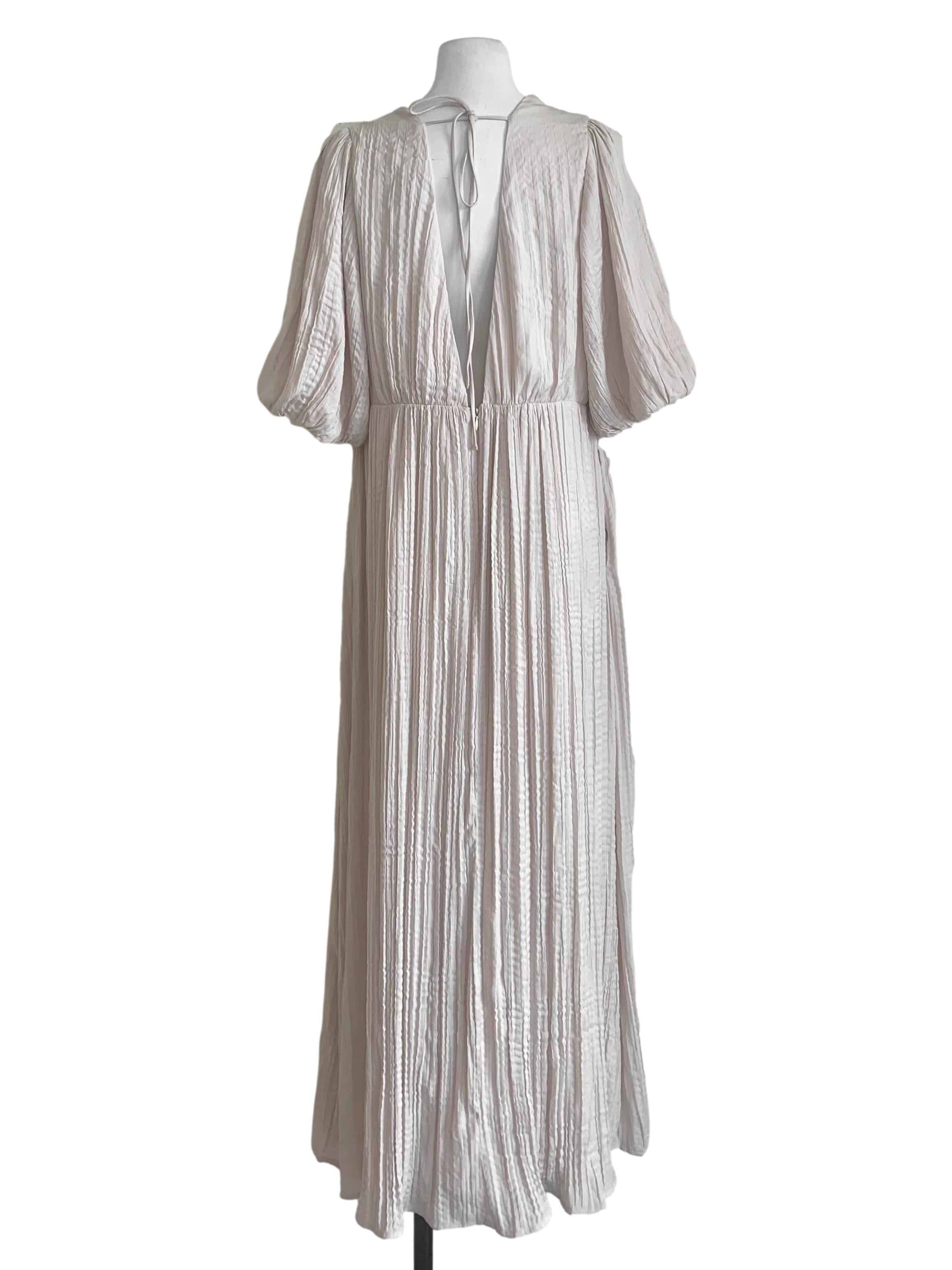 Parchment White Textured Empire  Dress LB