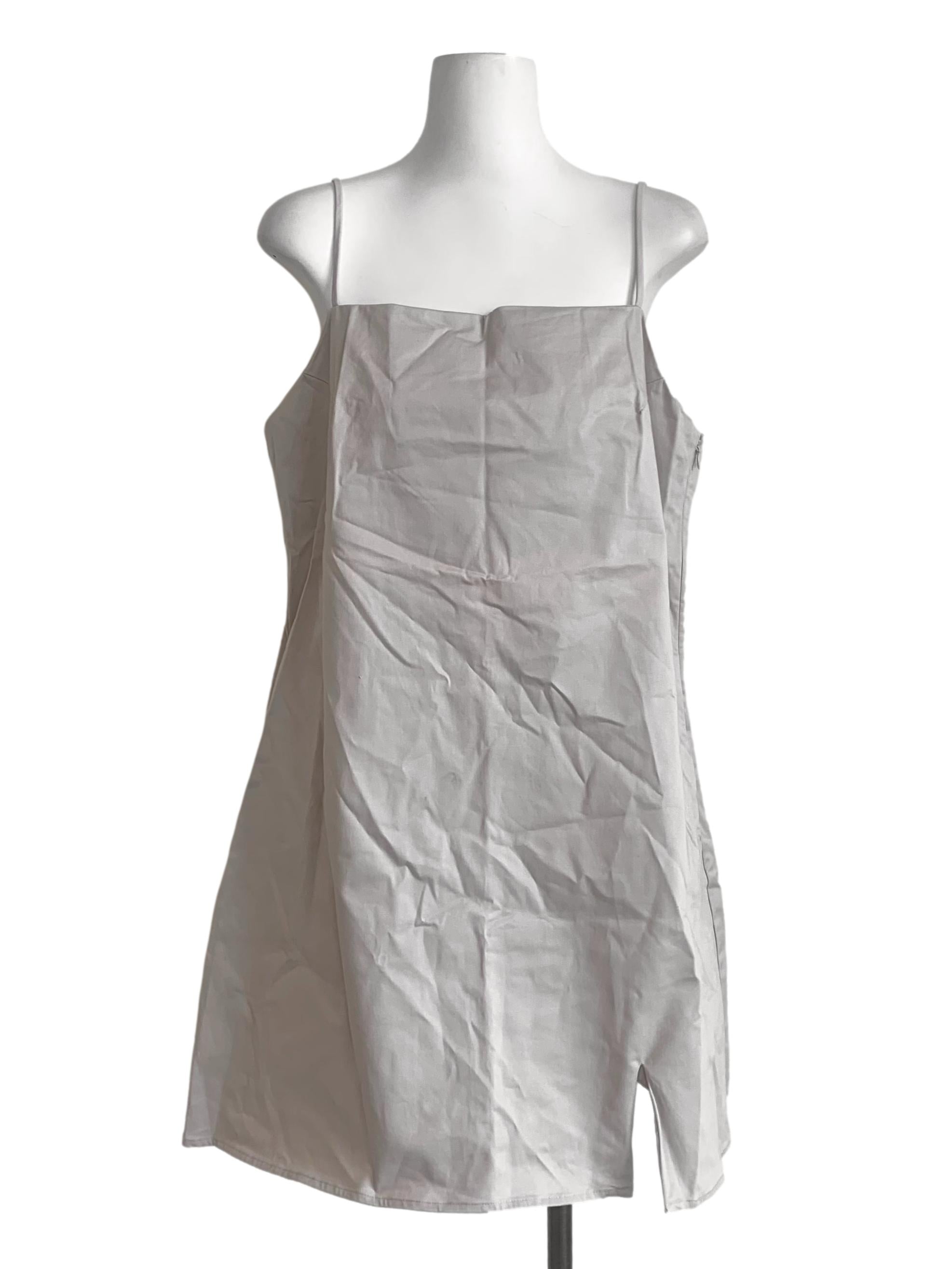 Bone Beige Spaghetti Strap Dress LB