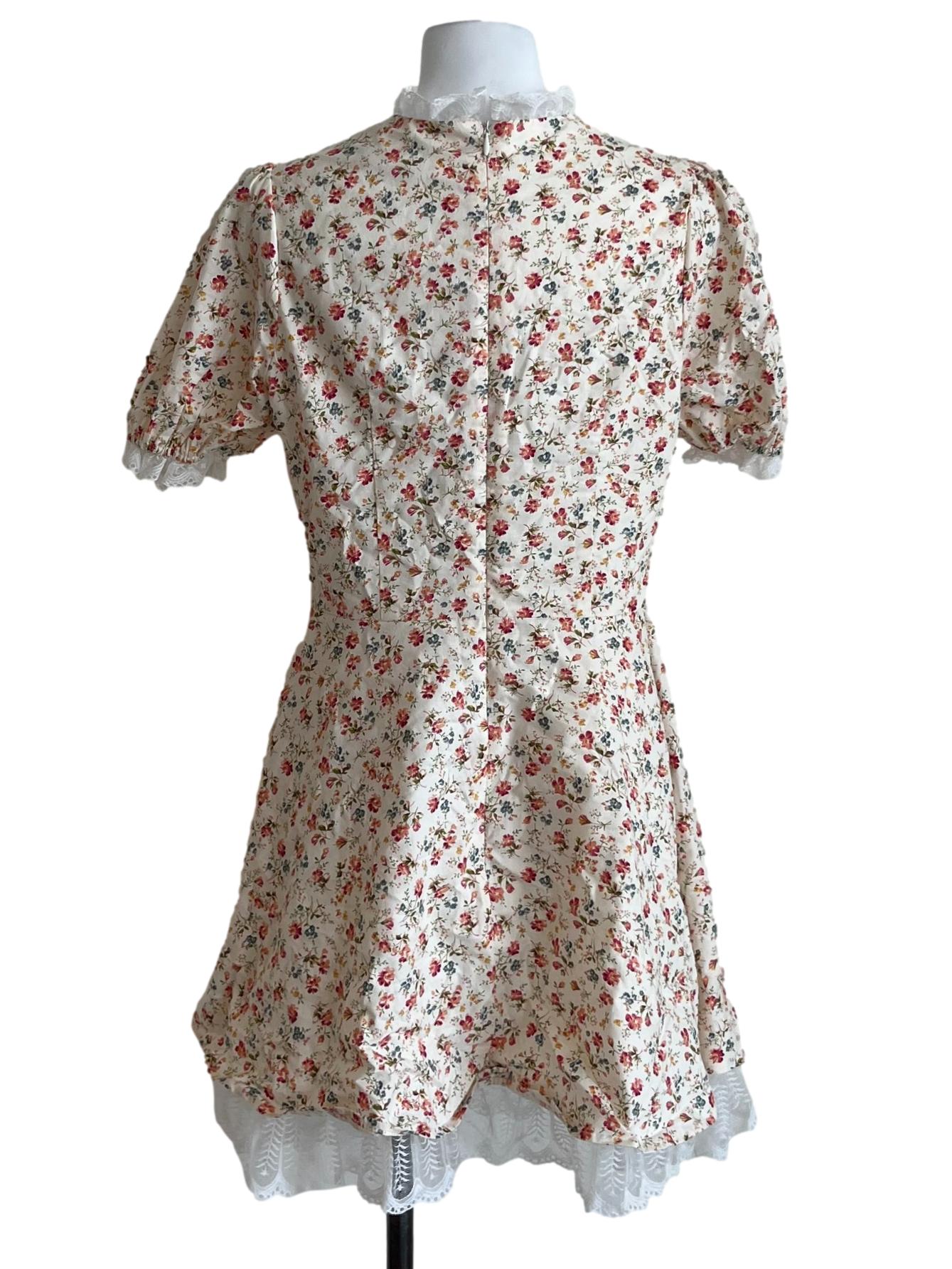 Shamrock Floral Lace Hem Dress