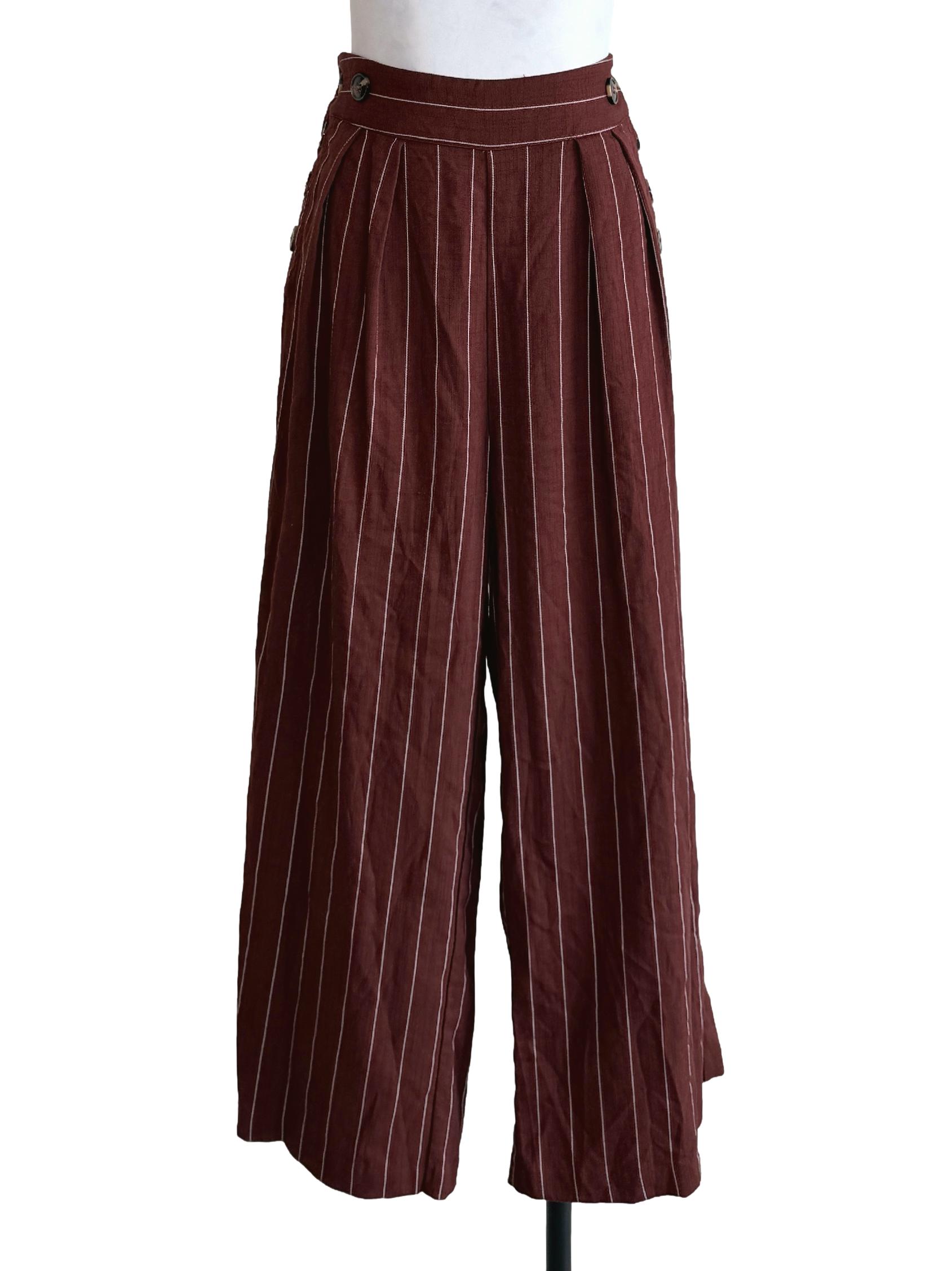 Cinnamon Brown Stripe Pants